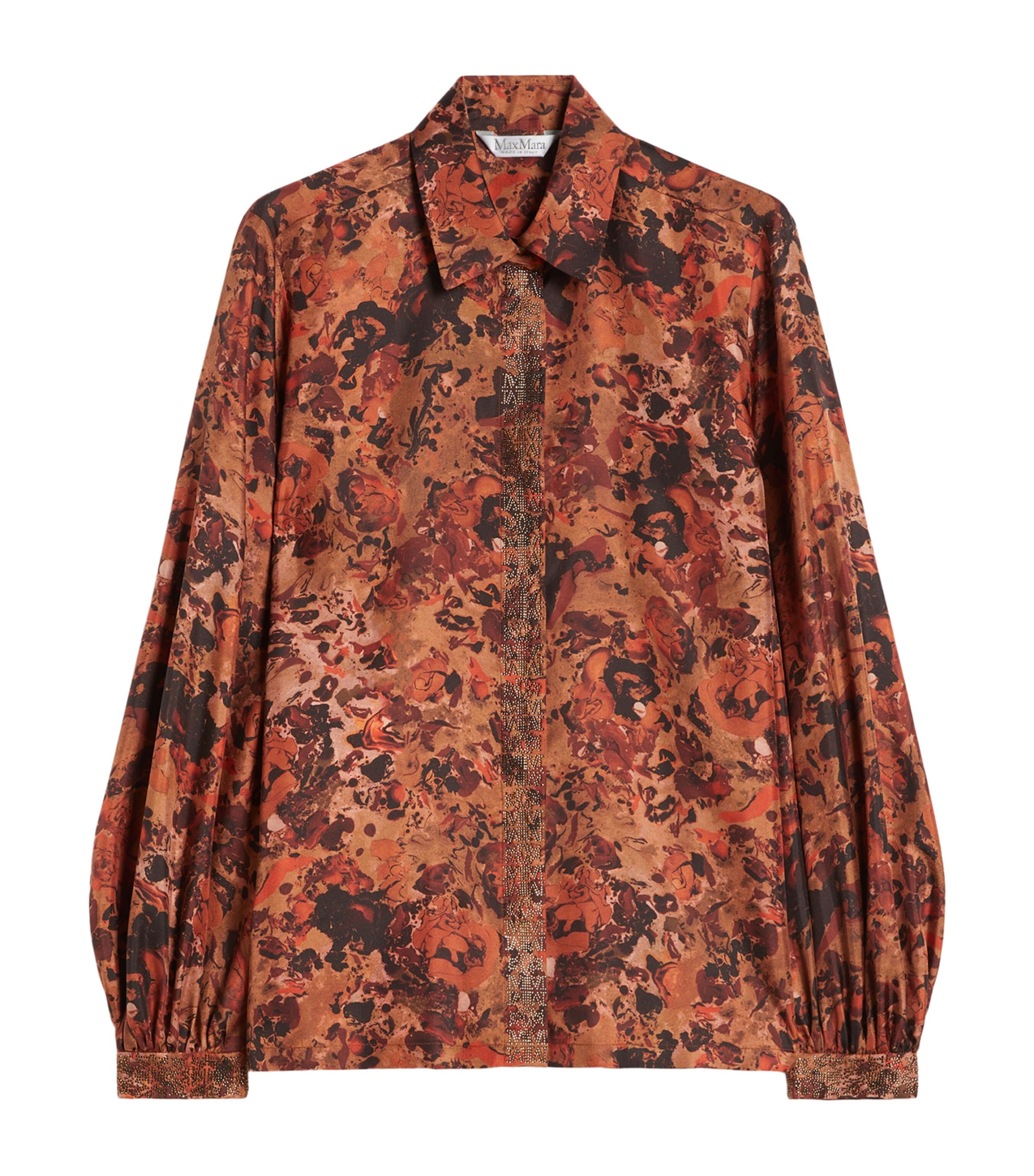 Silk Twill Printed Shirt