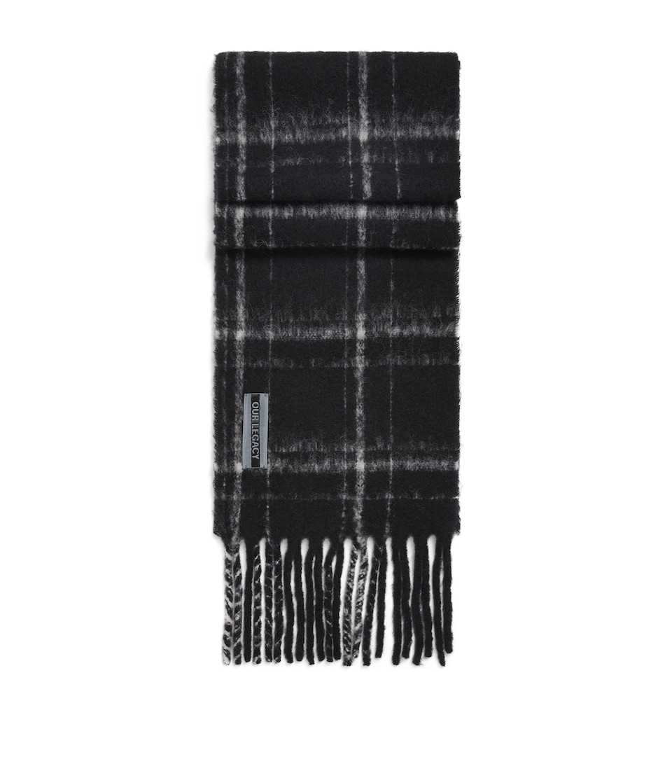 Wool-Blend Check Estate Scarf
