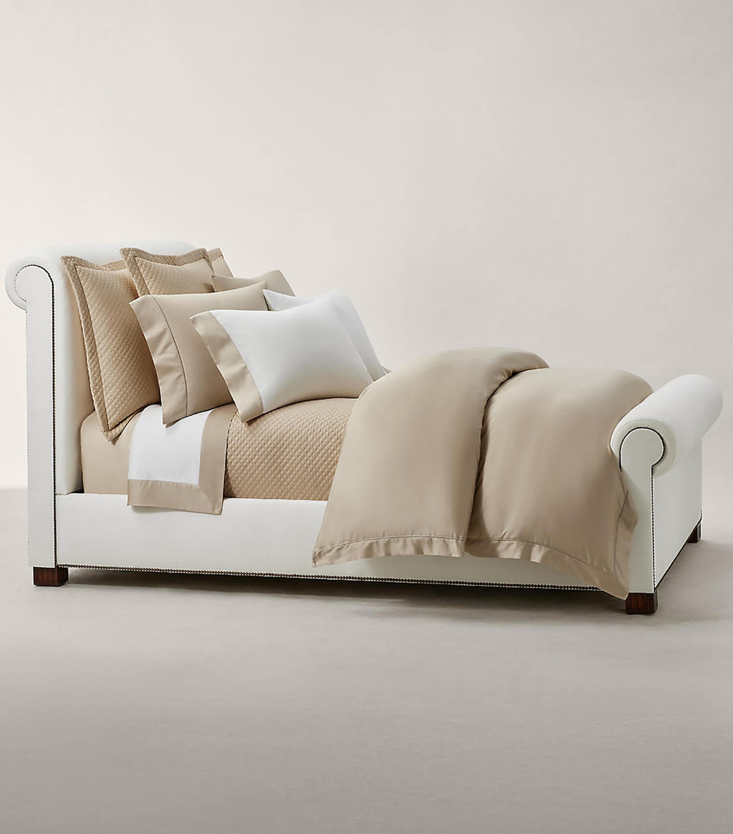 Ralph Lauren Home Supima Cotton Sateen Langdon King Fitted Sheet (150cm x 200cm) Coastal