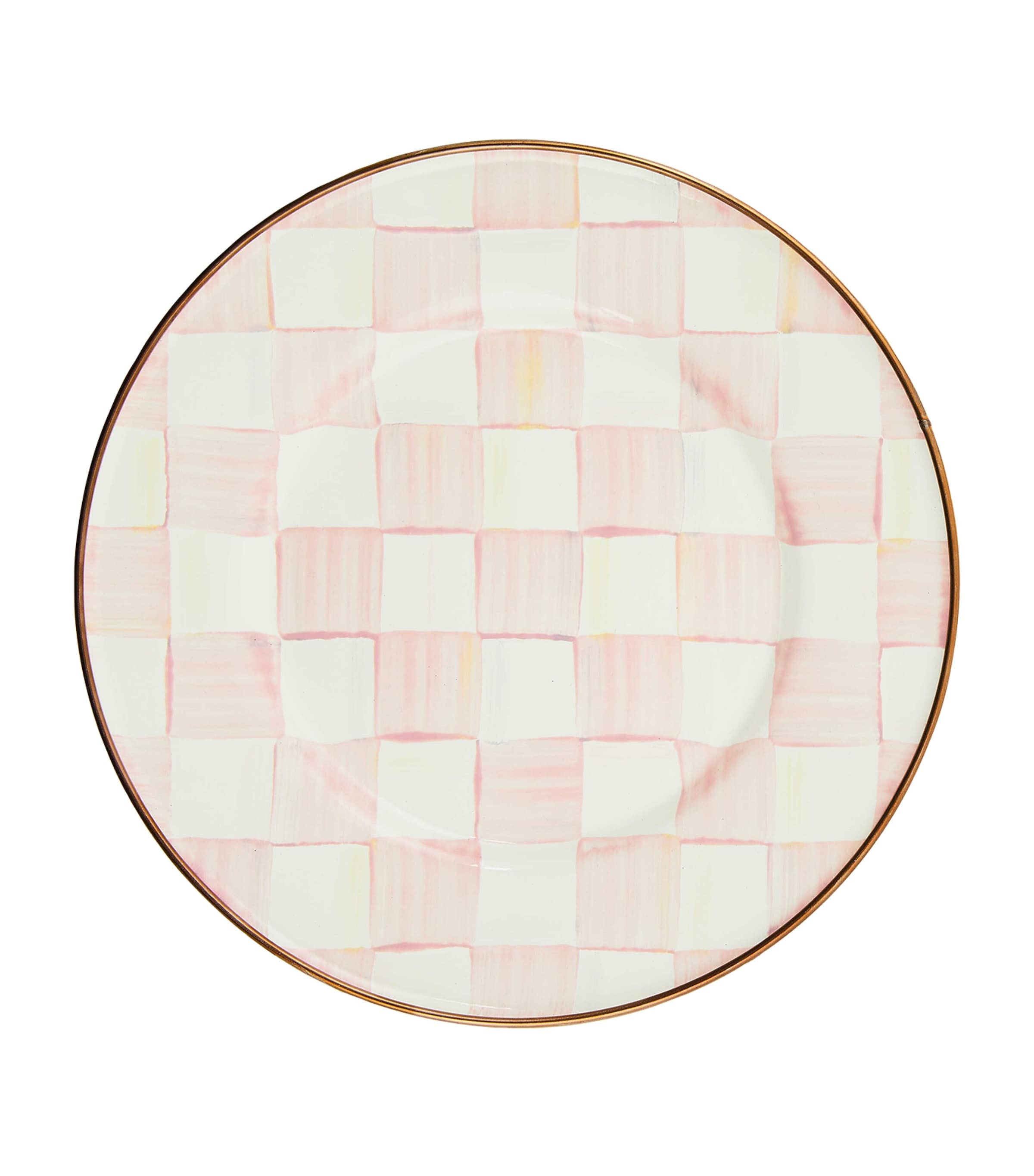 MacKenzie-Childs Rosy Check Dessert Plate (20cm) Pink