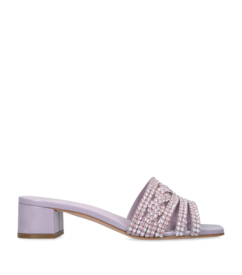 Leather Emebellished Oregon Mules 35