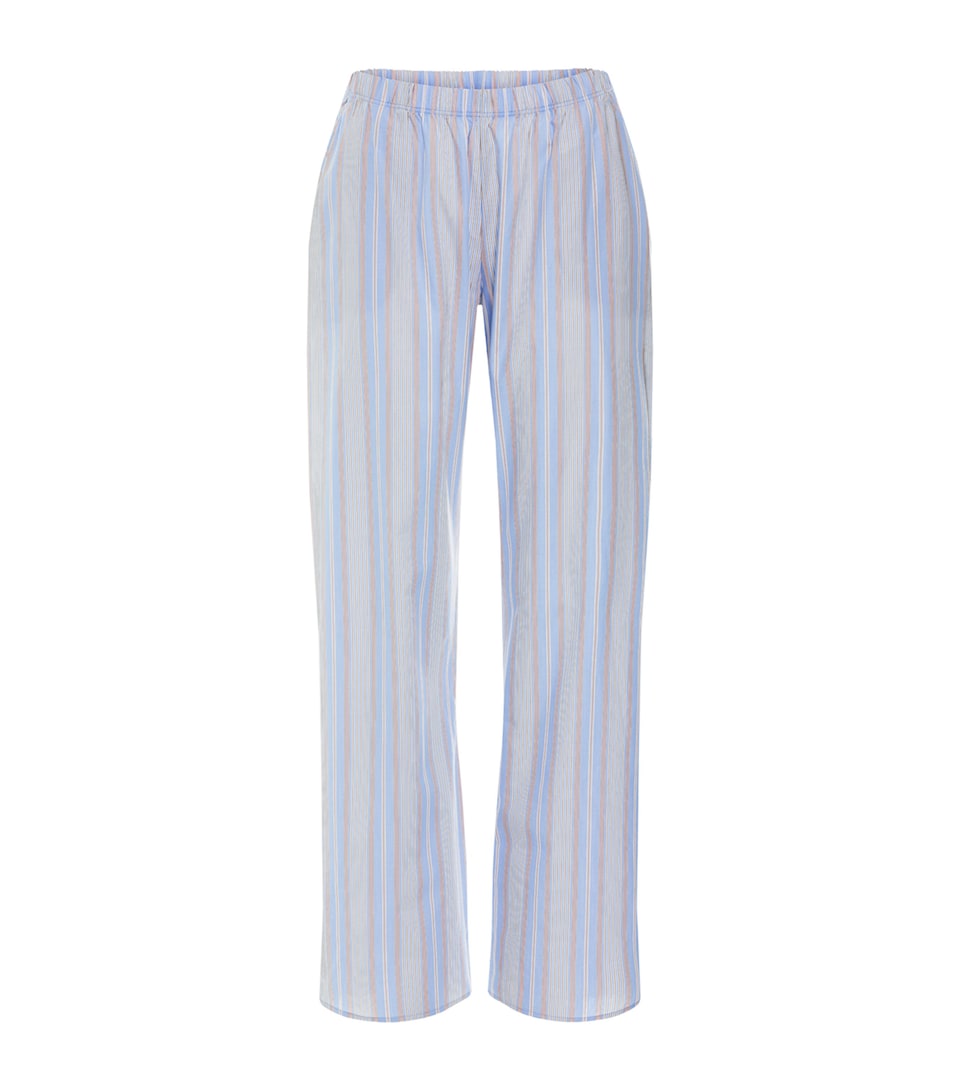 Hanro Womens Cotton Striped Sleep & Lounge Pyjama Trousers Lilian Stripes