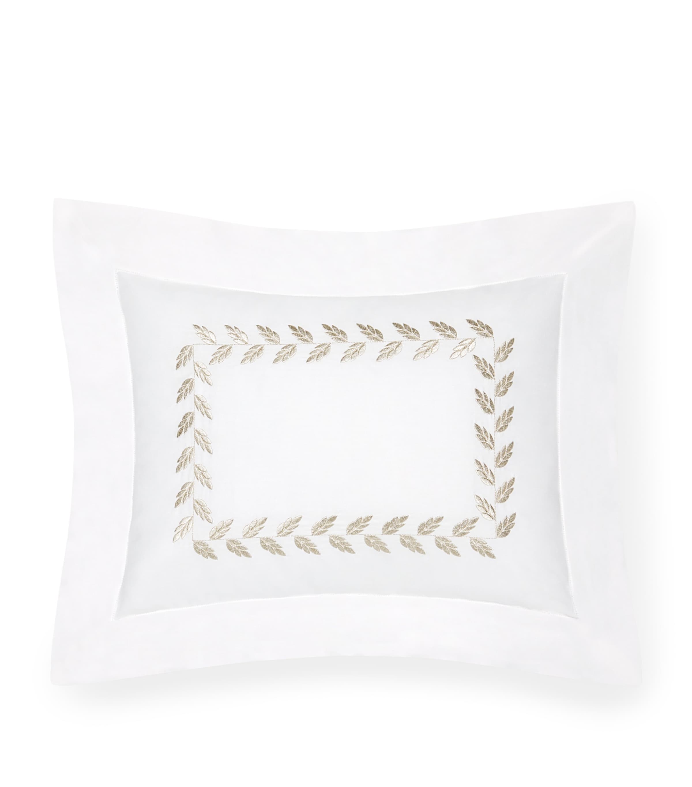 Pratesi Federico Bolster Sham (13cm x 41cm) Wht/antique Svr