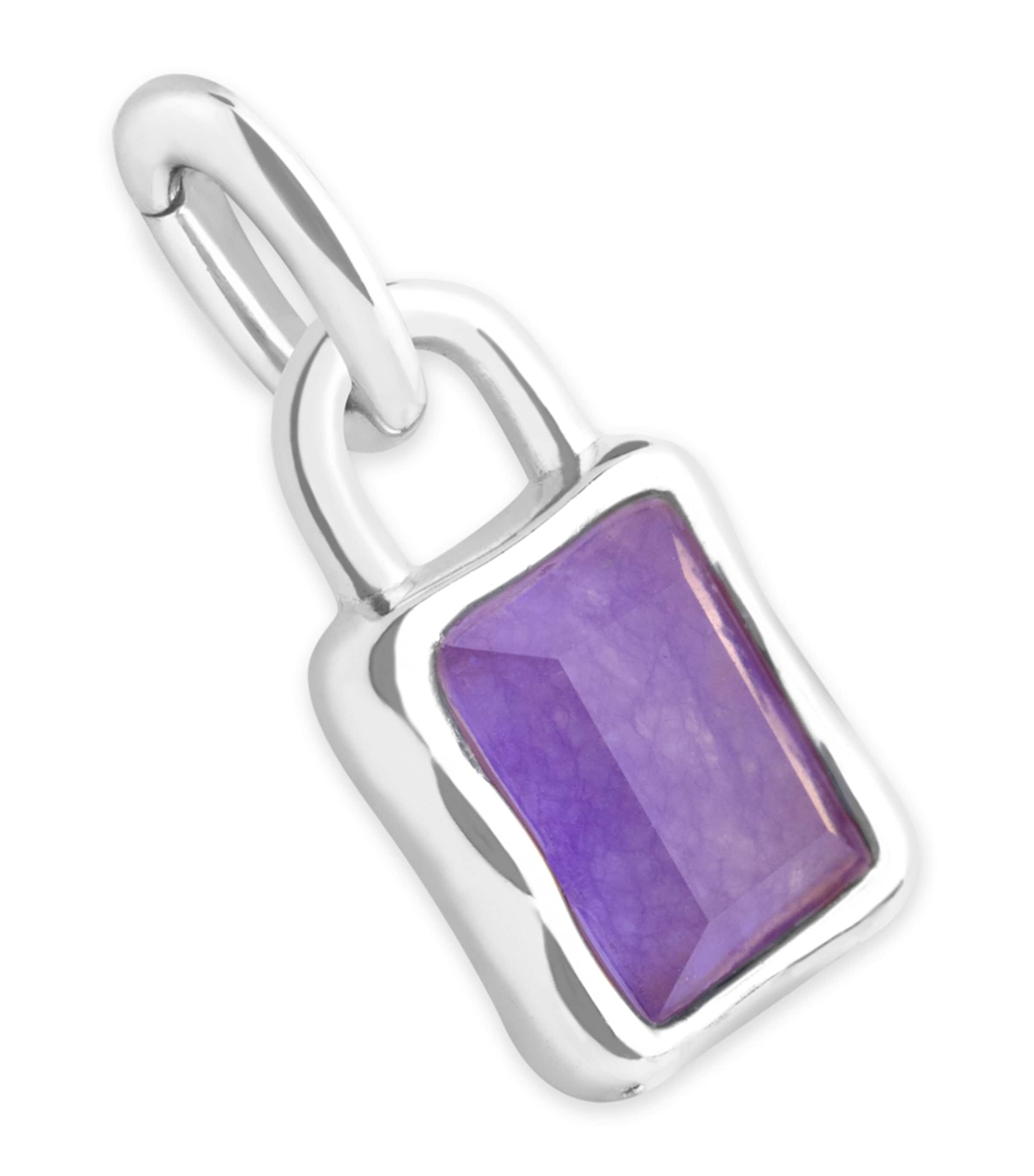 Astrid & Miyu Rhodium-Plated December Birthstone Charm Silver