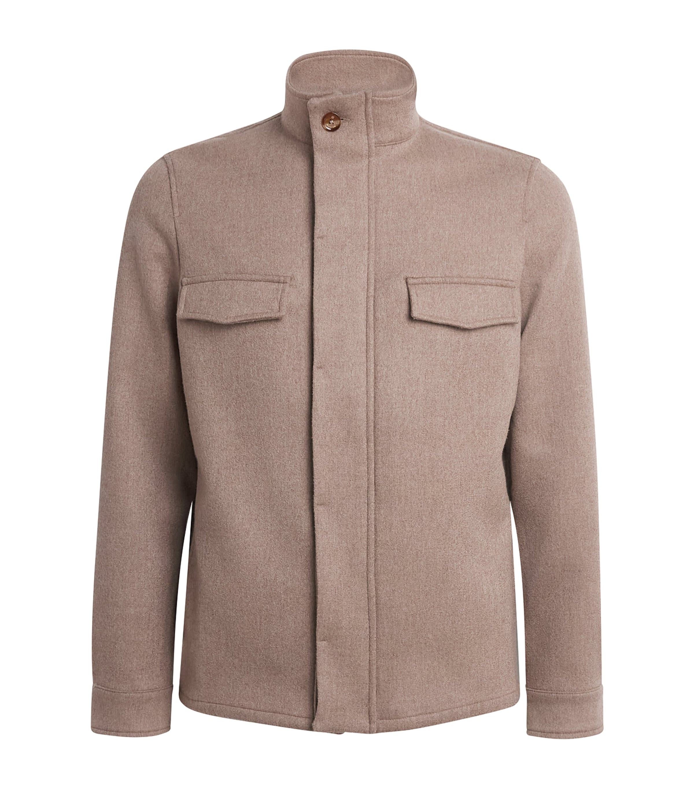 Marco Pescarolo Womens Stretch-Cashmere Titan Jacket Dark Beige