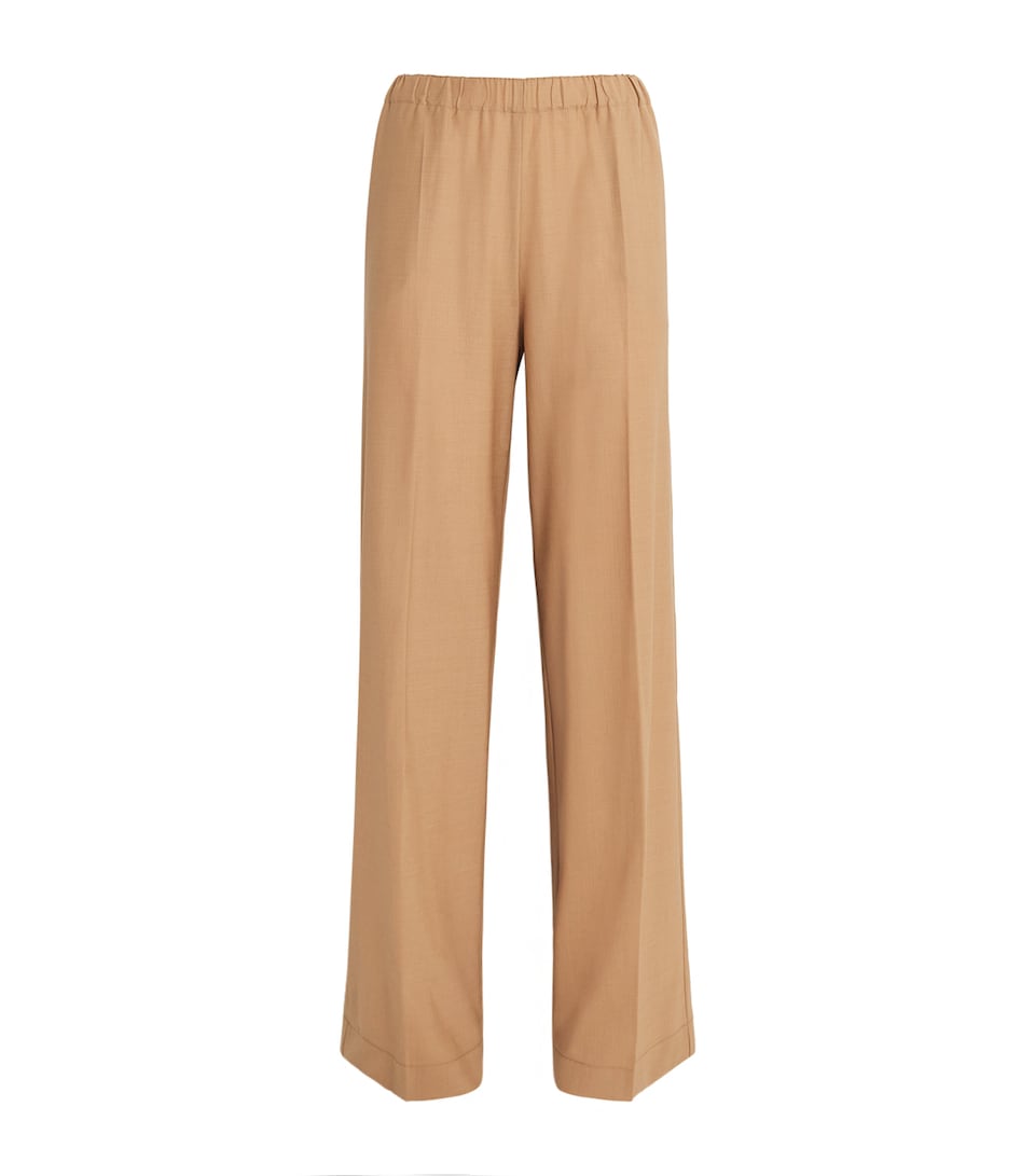 Fabiana Filippi Womens Wool-Blend Wide-Leg Trousers Vimini