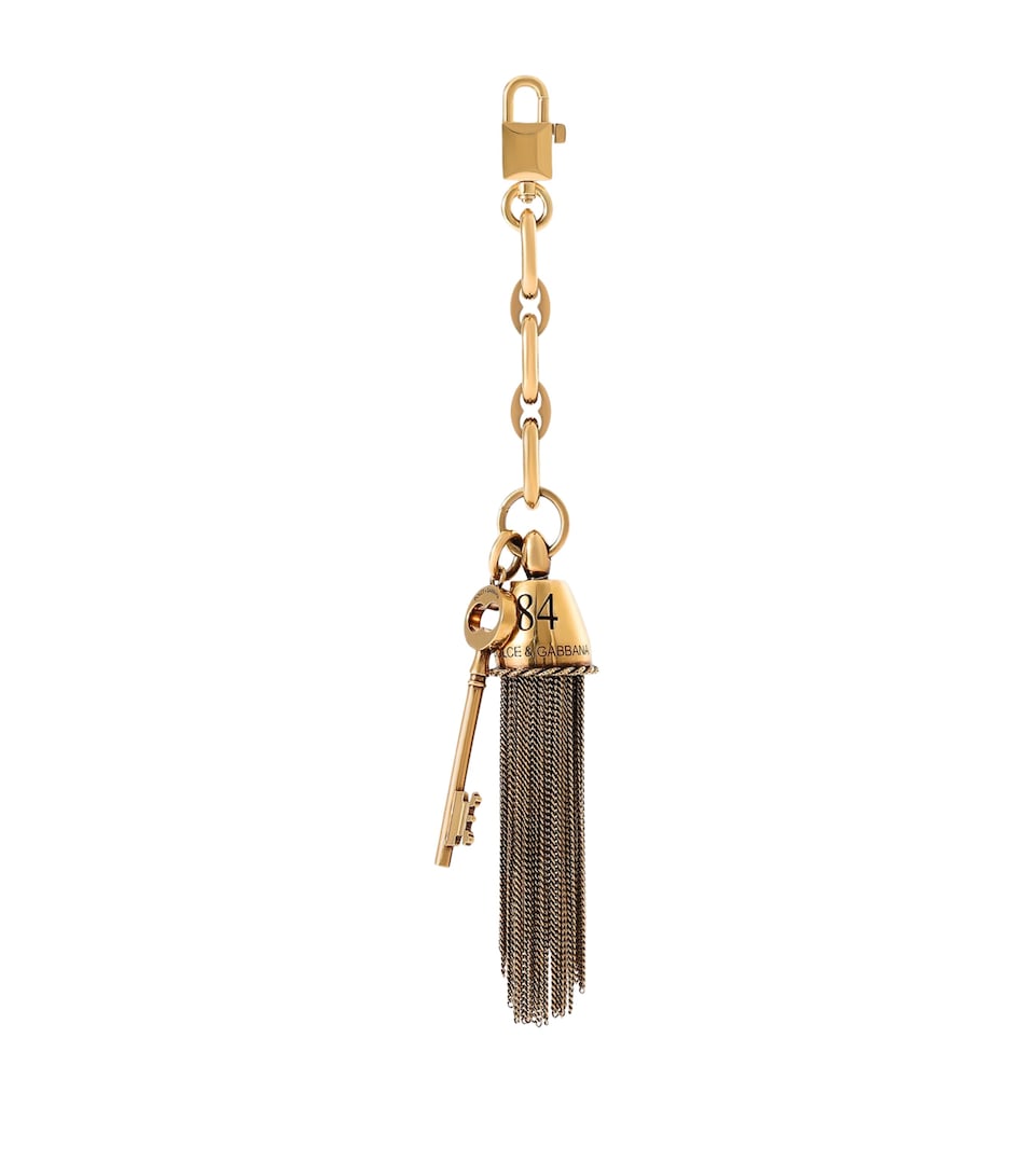 Dolce&Gabbana Metal Curtain Tassel Keyring Oro Devotion