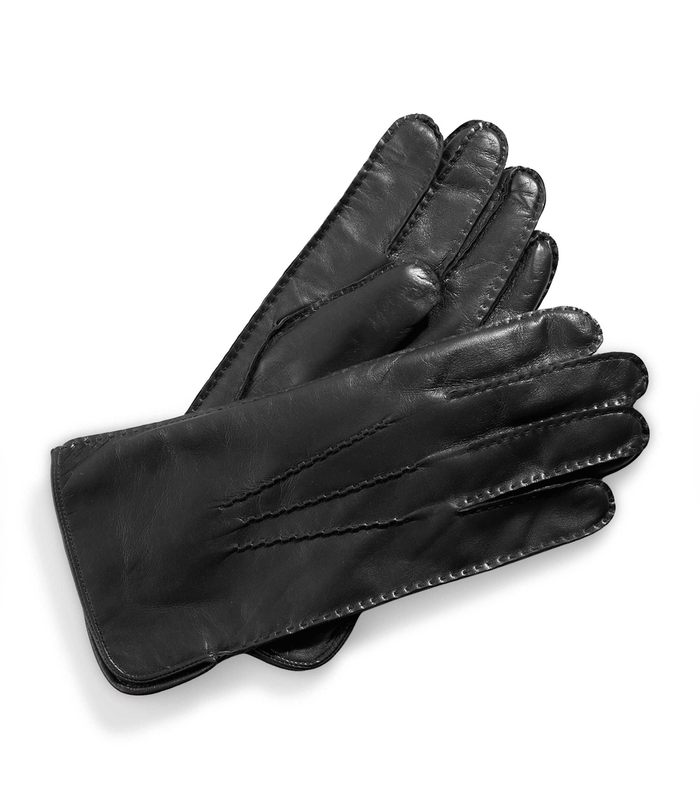 Men's Cashmere-Wool-Lined Leather Gloves