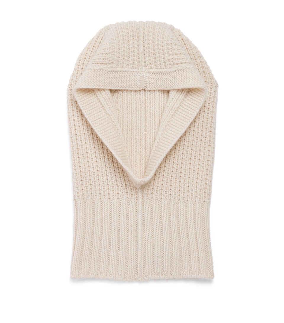 Cashmere Waffle-Stitch Hood