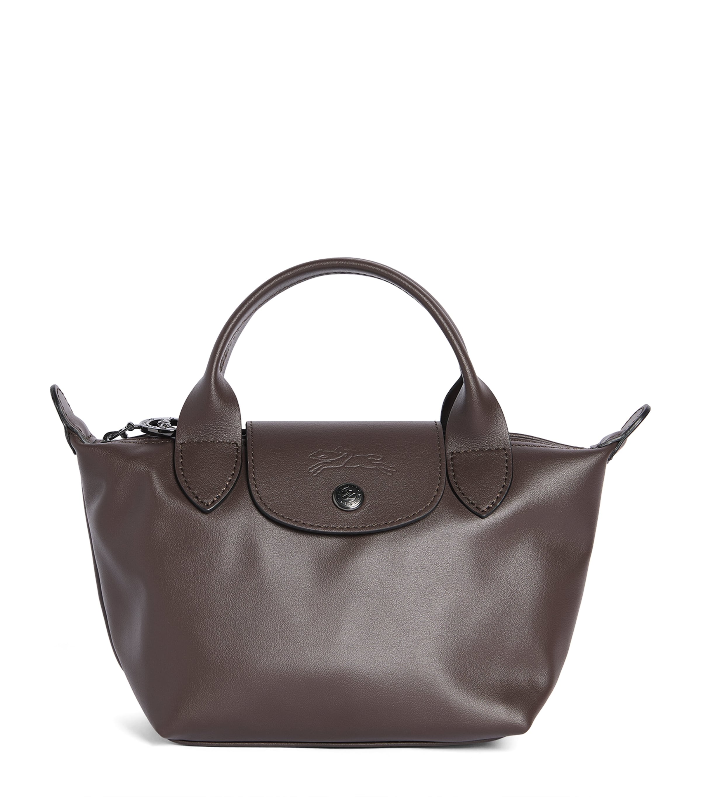 Longchamp Extra-Small Leather Le Pliage Xtra Pouch Moka