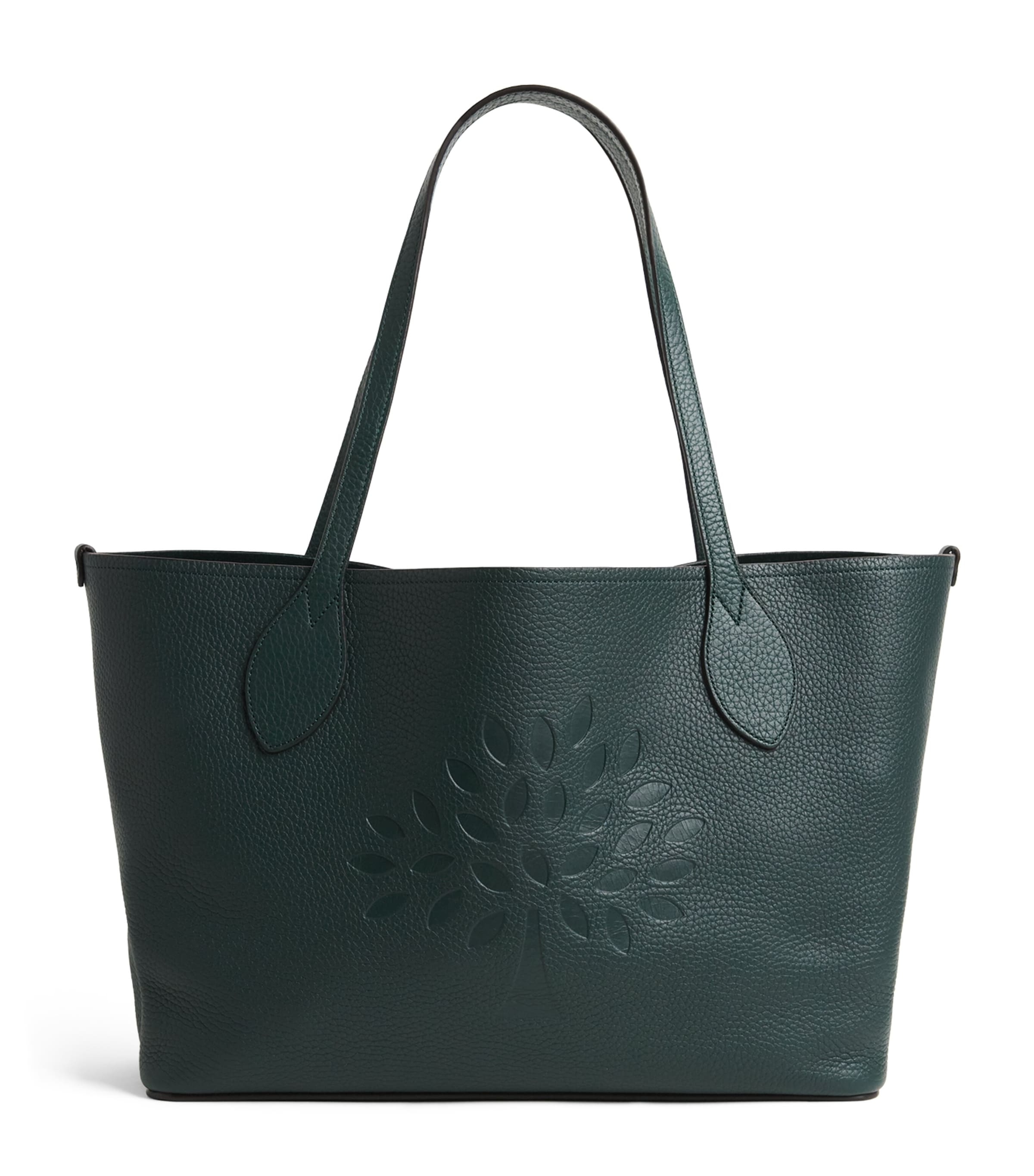 Mulberry Grained Leather Tree Tote Bag Mulberry Green