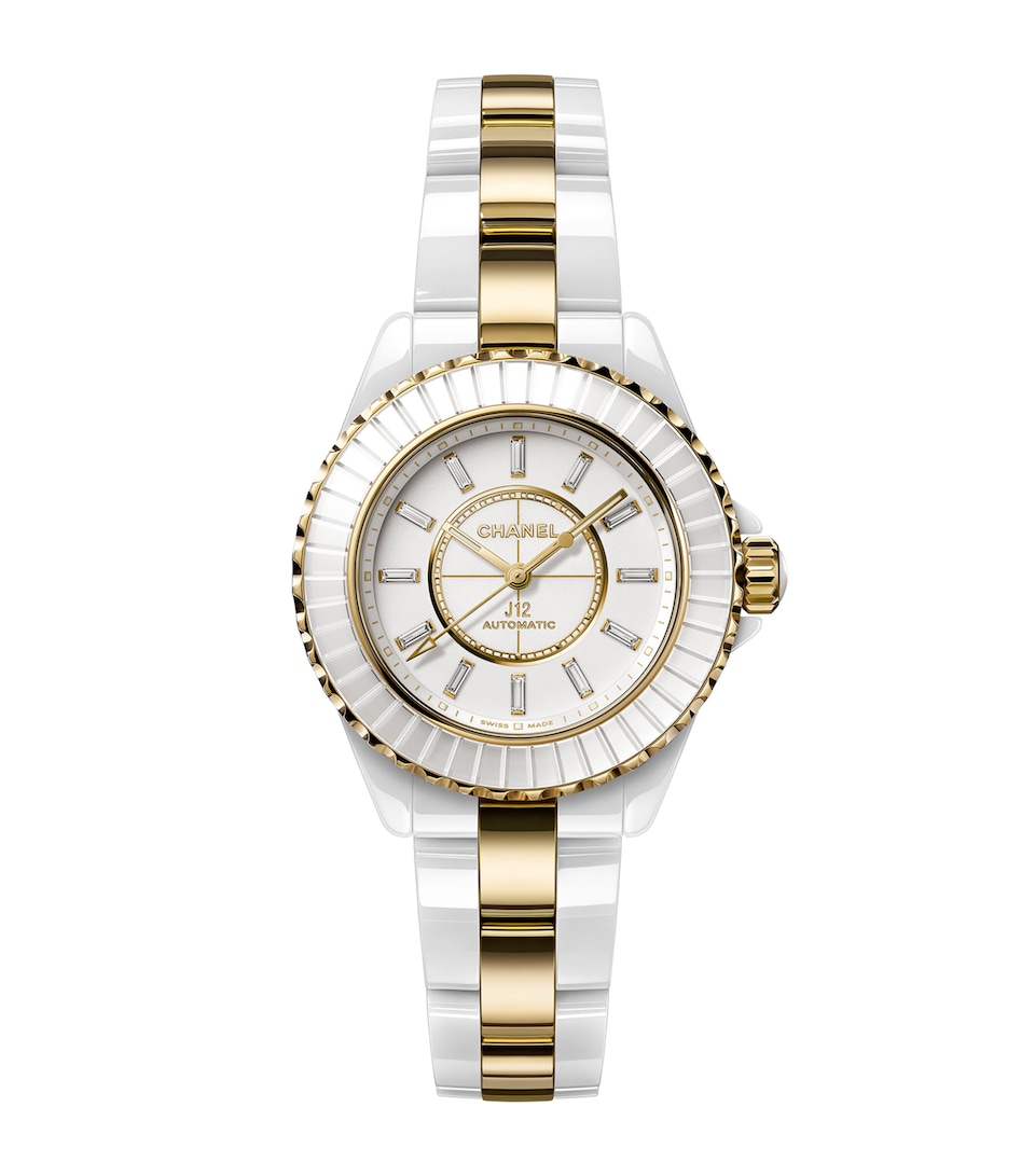 Yellow Gold, Ceramic and Diamond J12 Calibre 12.2 Watch 33mm