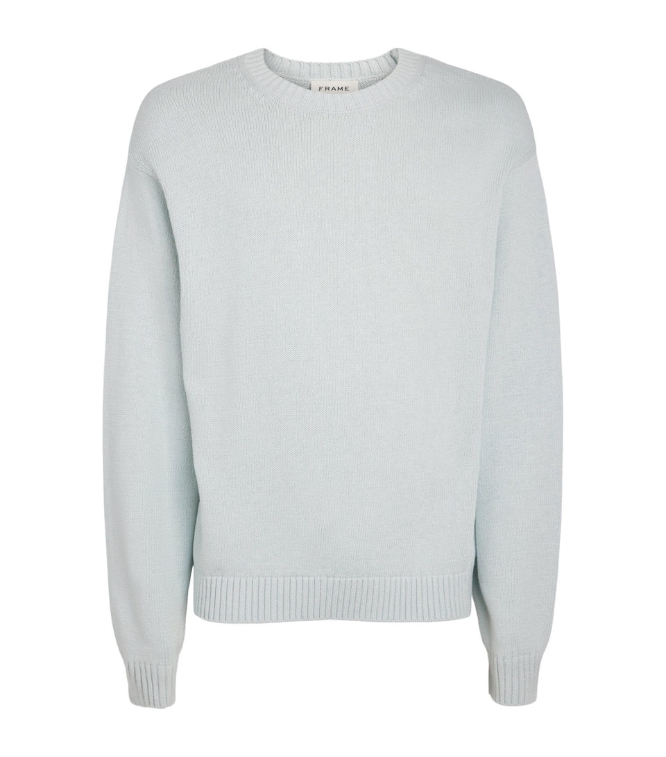 FRAME Mens Cotton-Silk Crew-Neck Sweater Palb