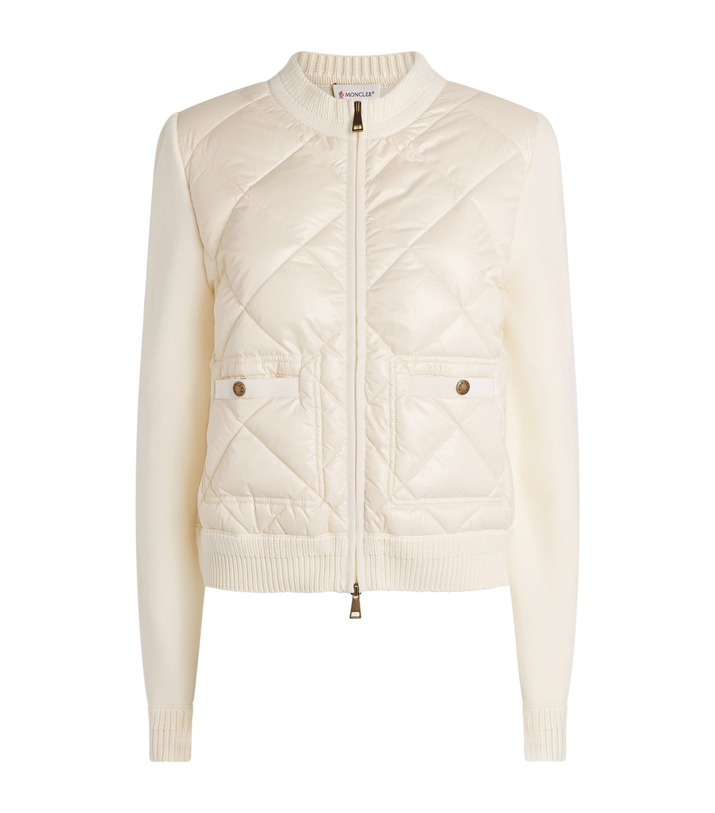Moncler Womens Cotton Quilted Hybrid Jacket