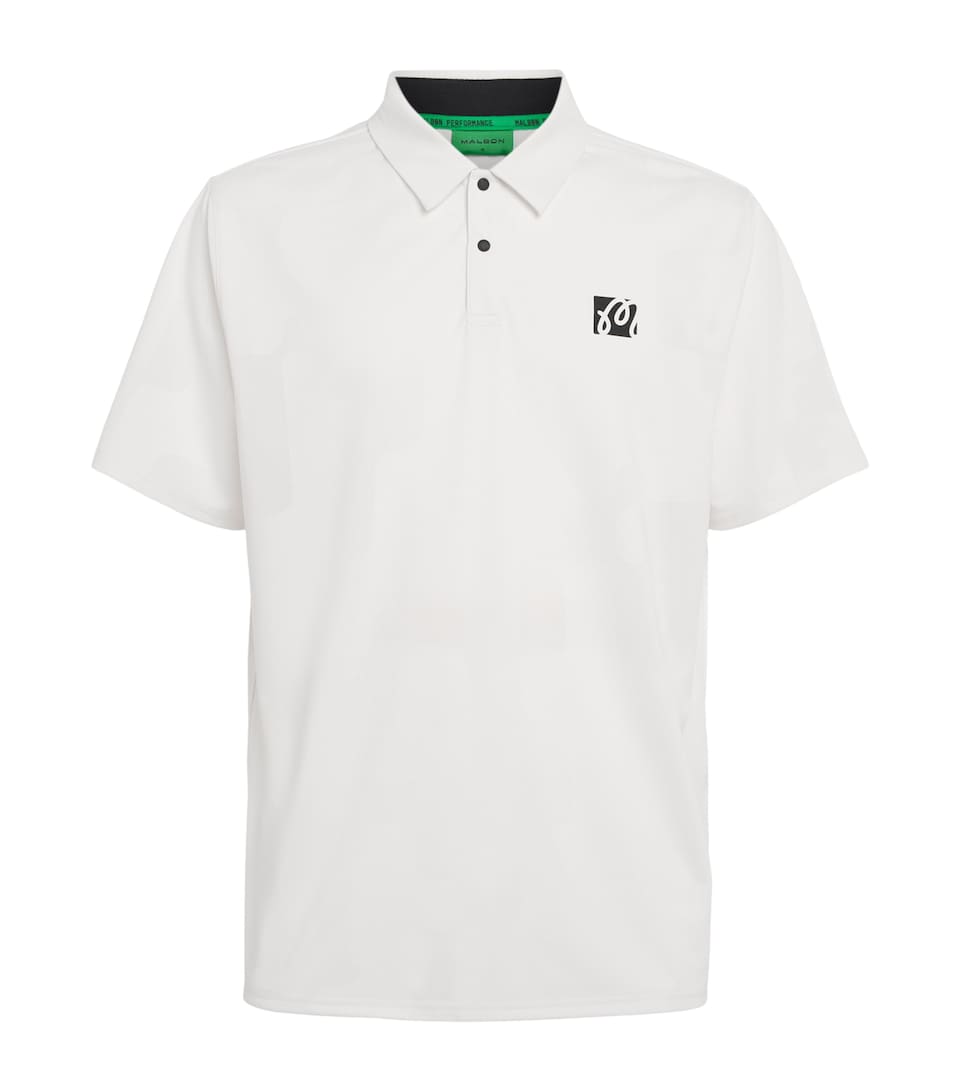 Malbon Mens Performance Mesh Polo Shirt White