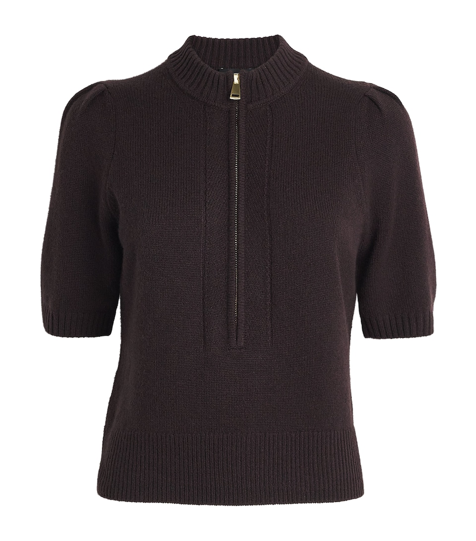 Cashmere Half-Zip T-Shirt