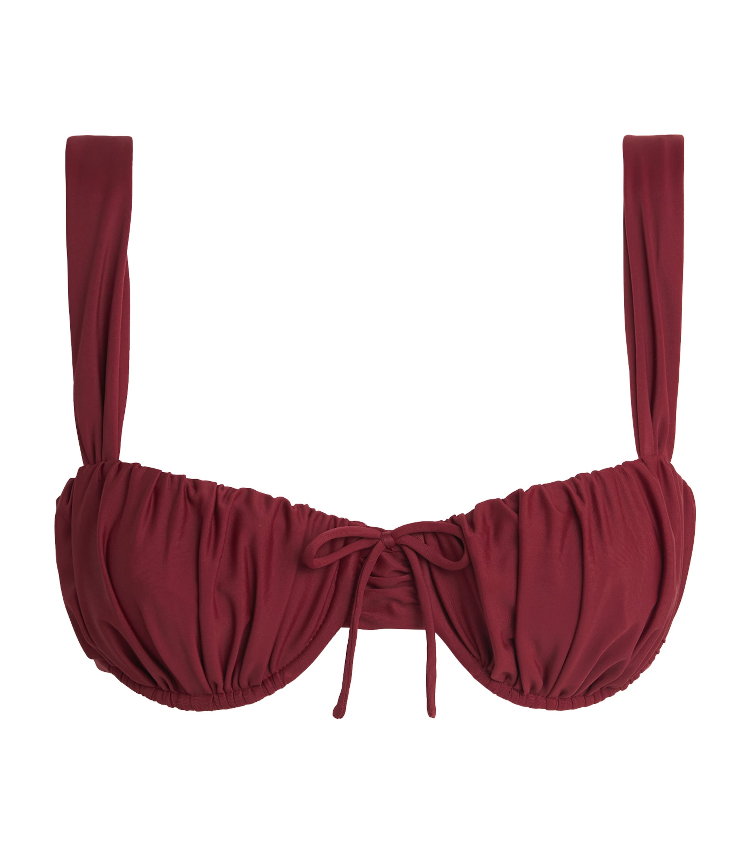Faithfull The Brand Womens Dinard Bikini Top Porto Red