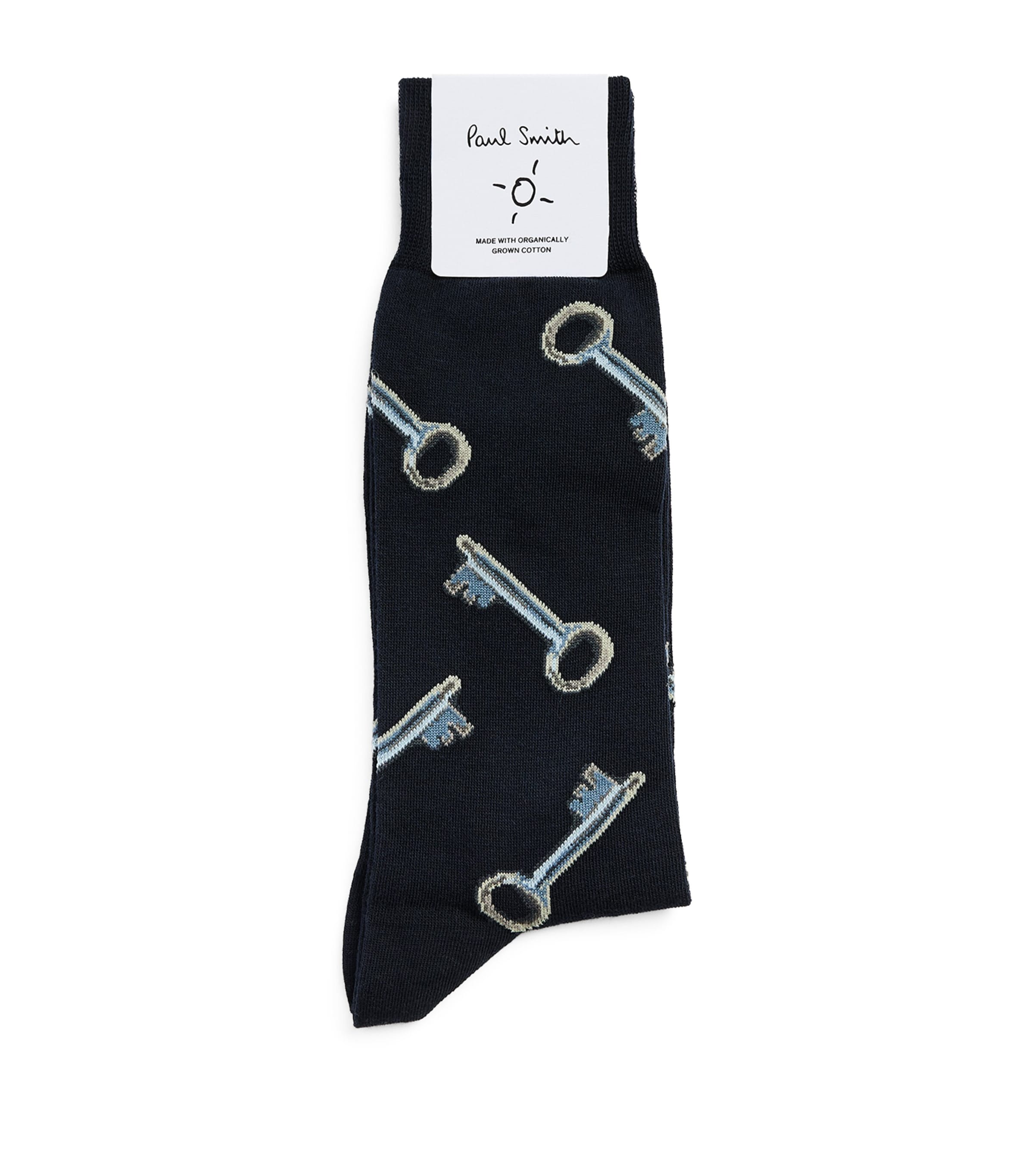 Paul Smith Mens Keys Socks Blue