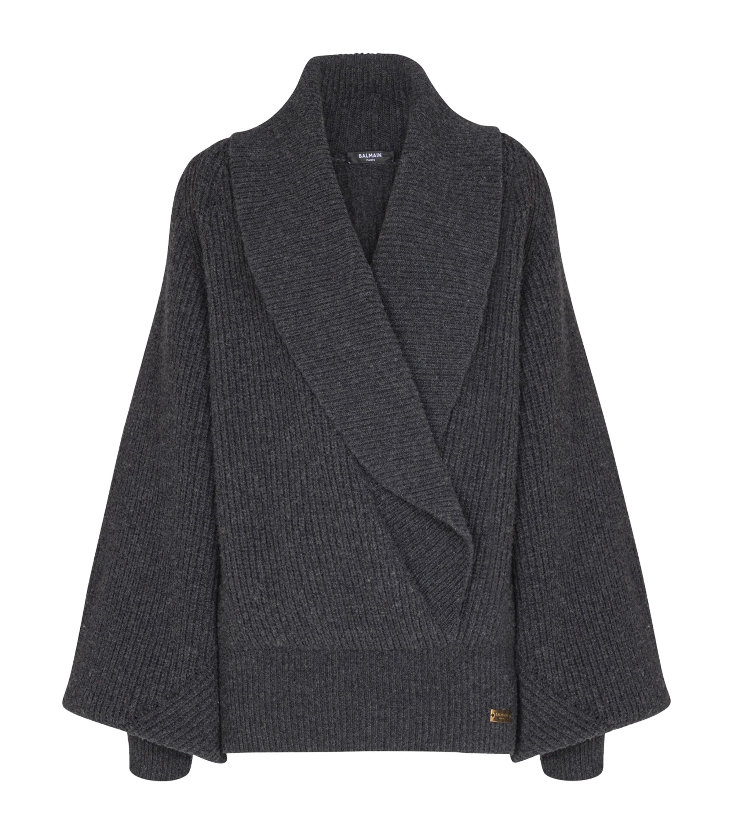 Wool Oversized Wrap Sweater