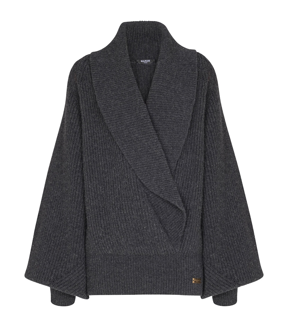 Wool Oversized Wrap Sweater