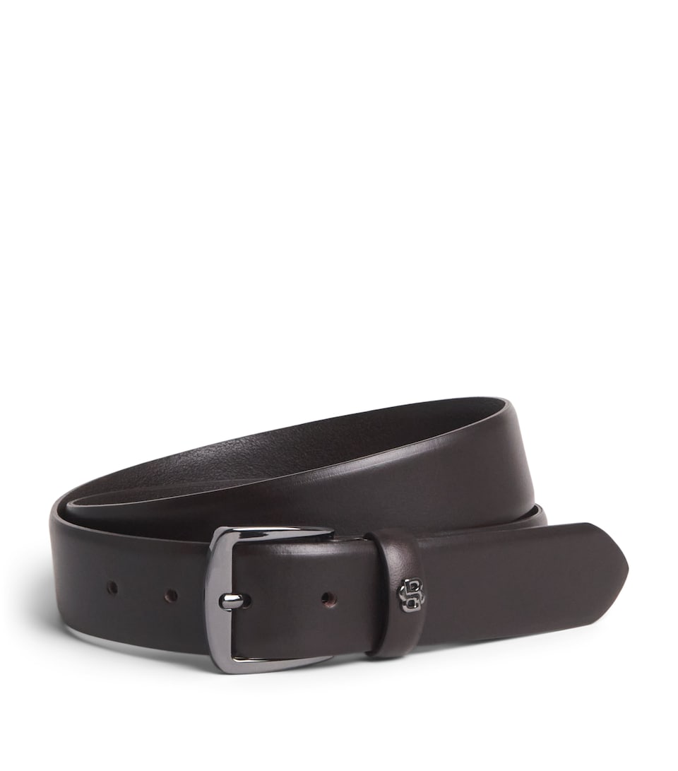 BOSS Leather Belt Dark Brown