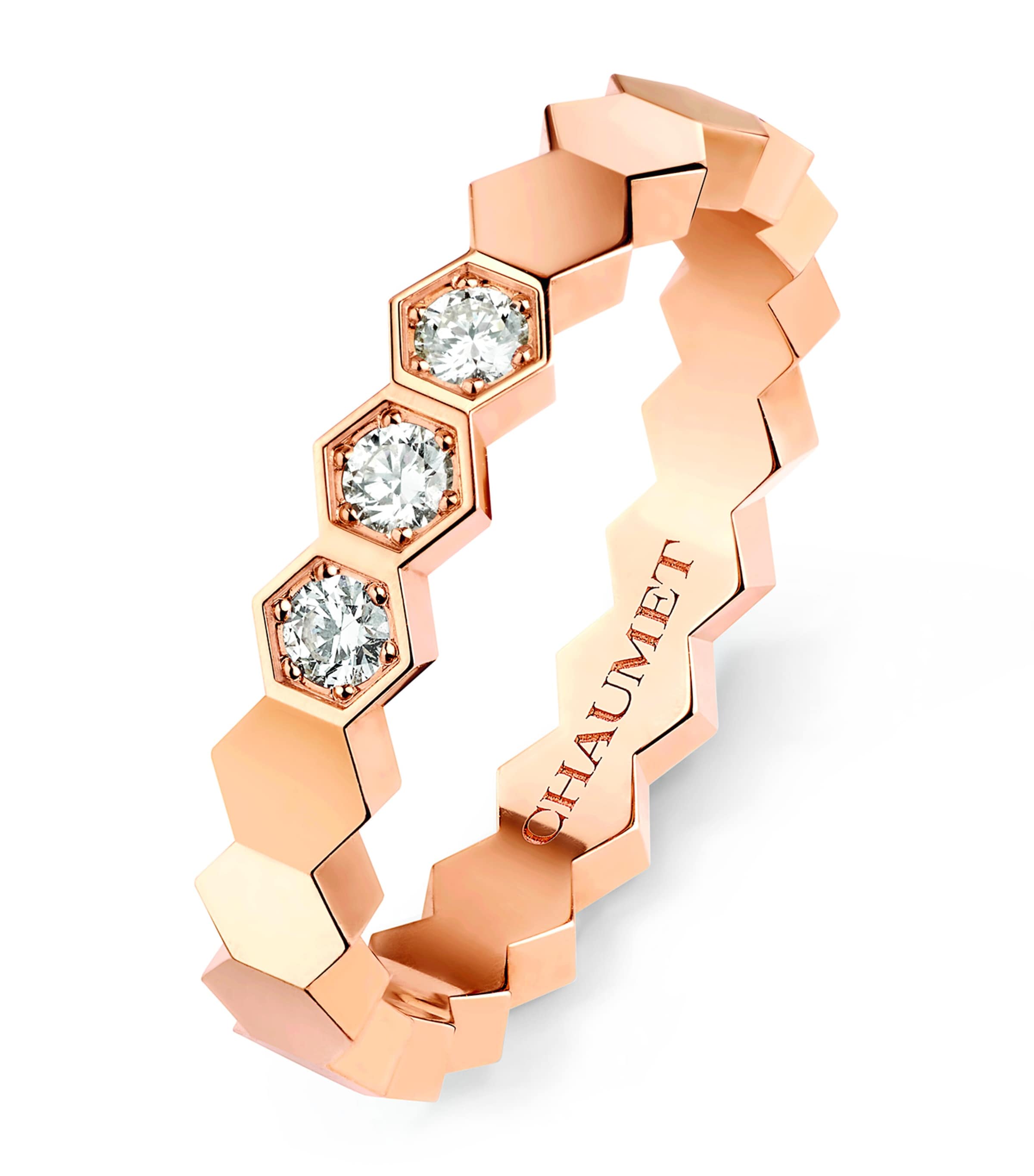 Chaumet Rose Gold and Diamond Bee de Chaumet Ring Pink Gold
