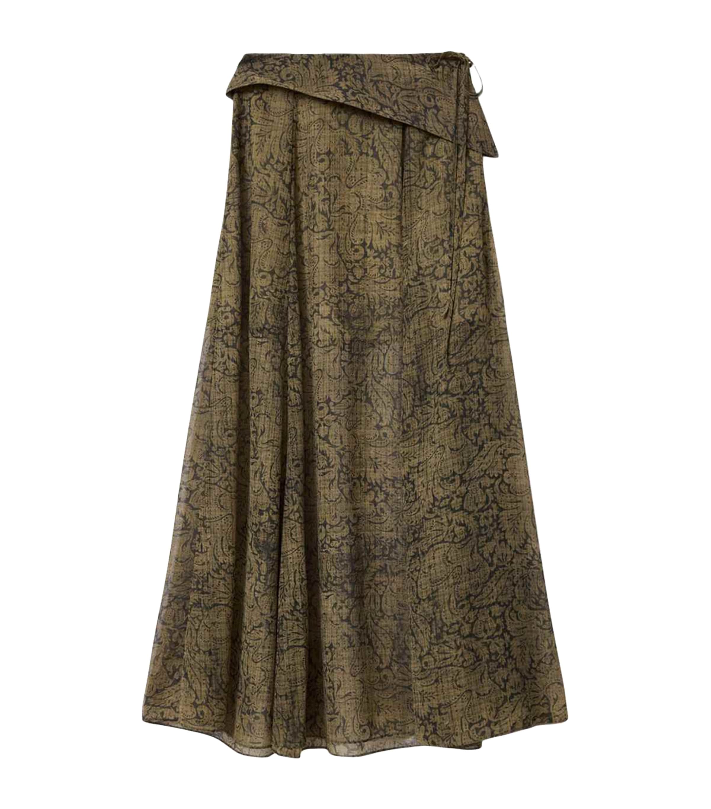 AllSaints Womens Sali Maxi Skirt Sirius Gold Black