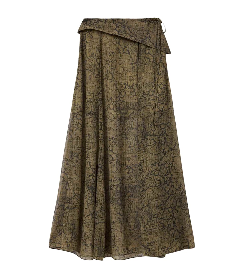 AllSaints Womens Sali Maxi Skirt Sirius Gold Black
