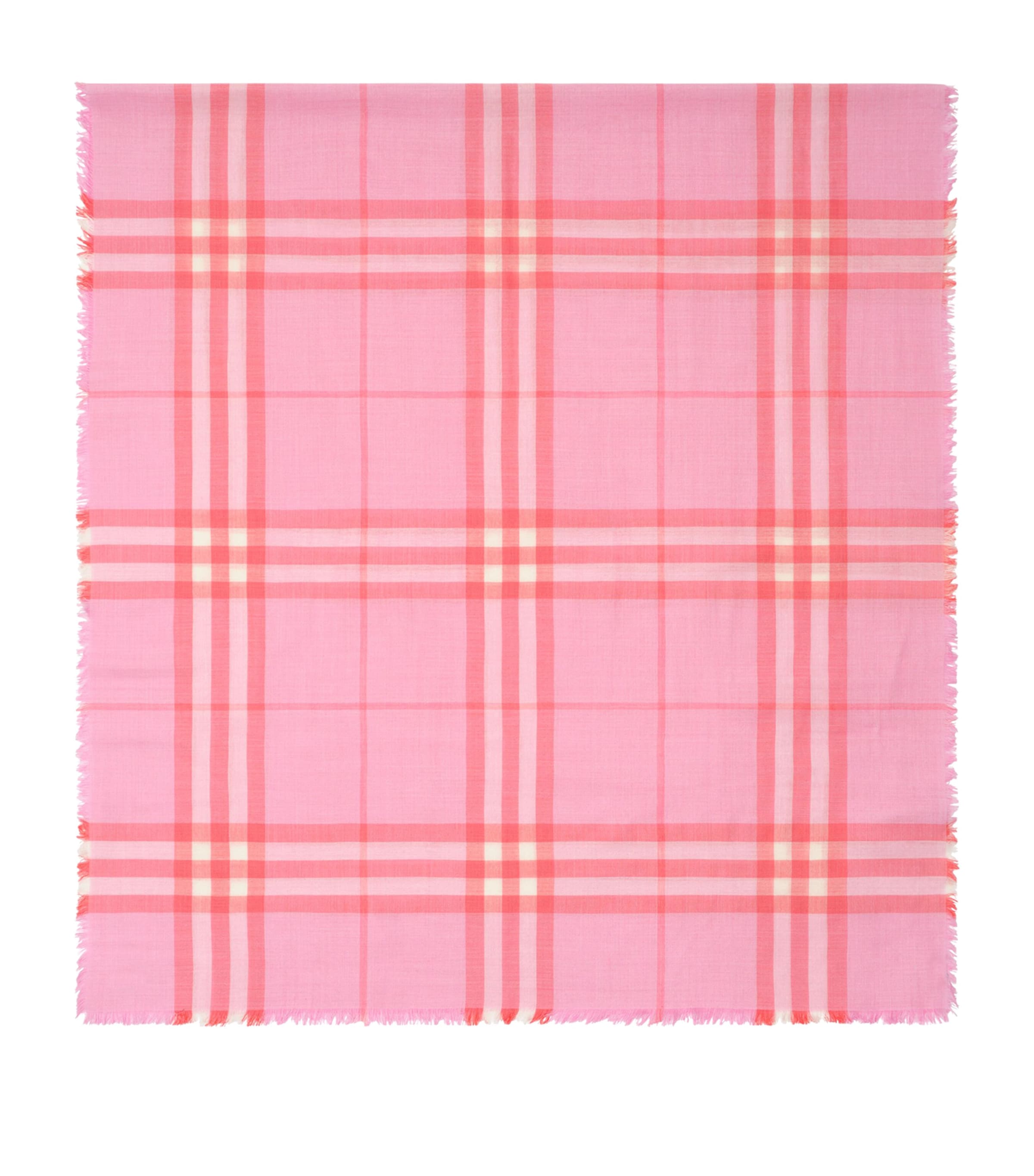 Wool-Silk Reversible Check Scarf