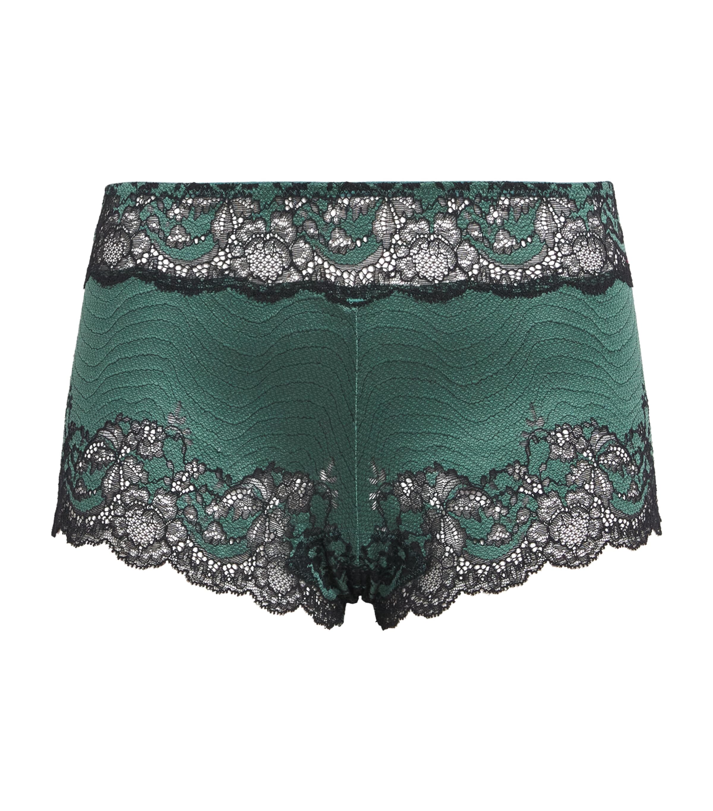 Wacoal Womens Modern Affair Boyshorts Silver Pine Black