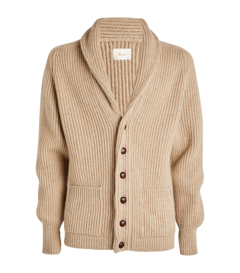 Cashmere Shawl-Collar Cardigan