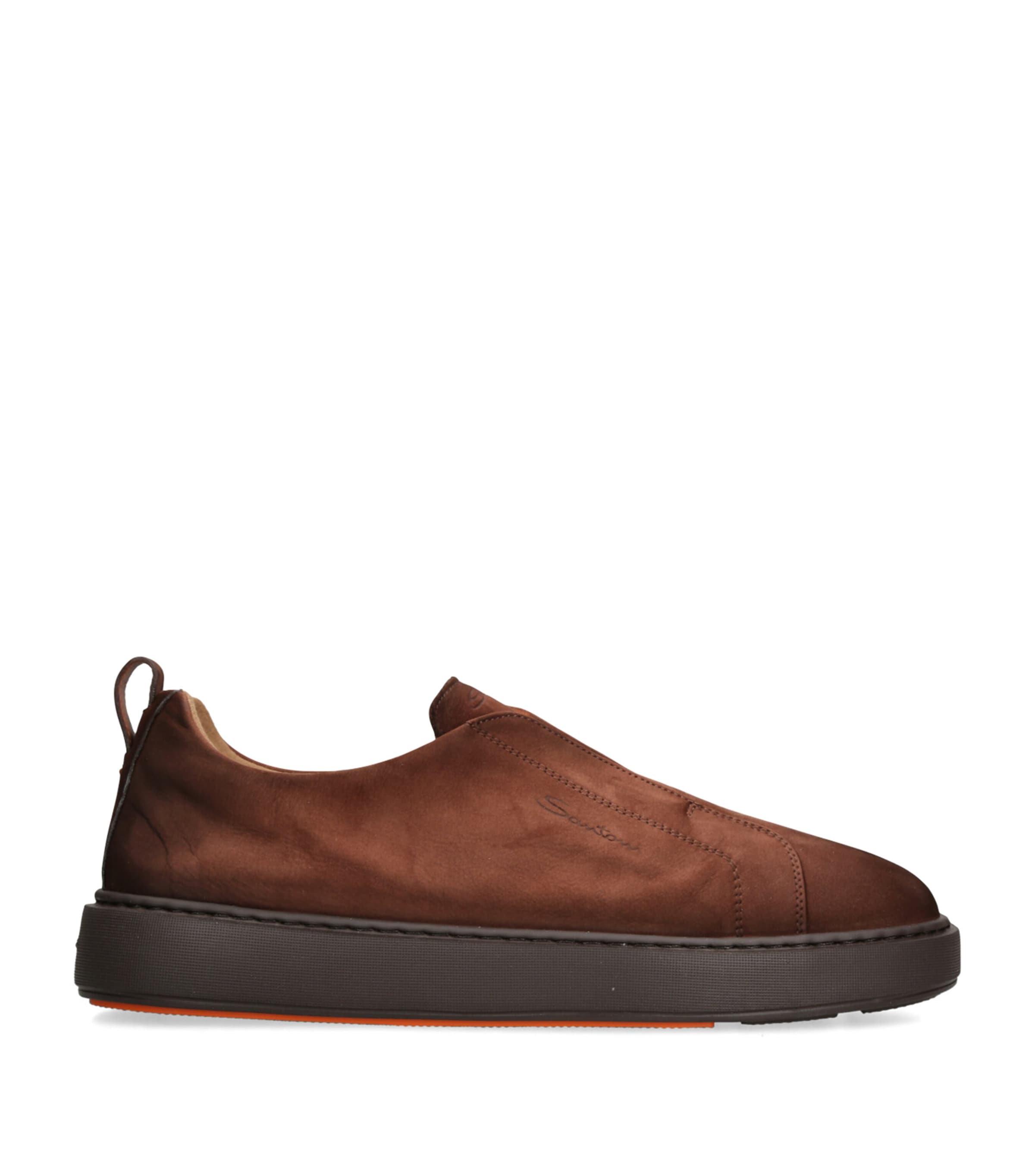 スニーカー SANTONI CLEAN SNEAKERS IN GRAINY LEATHER Santoni Leather Low Top Sneakers City Trainers Slippers