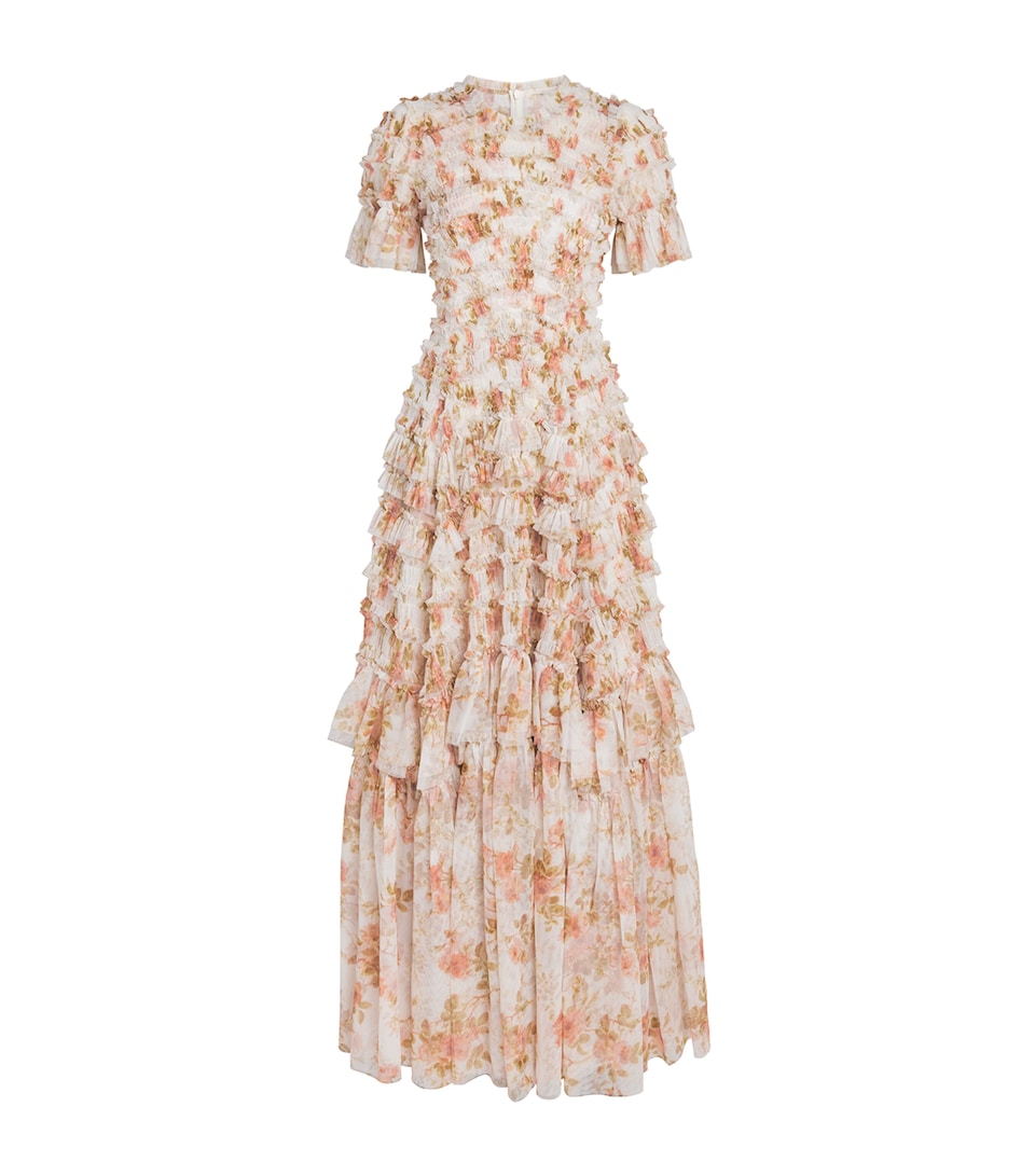 Needle & Thread Womens Summer's Rose Valentines Gown Wte White