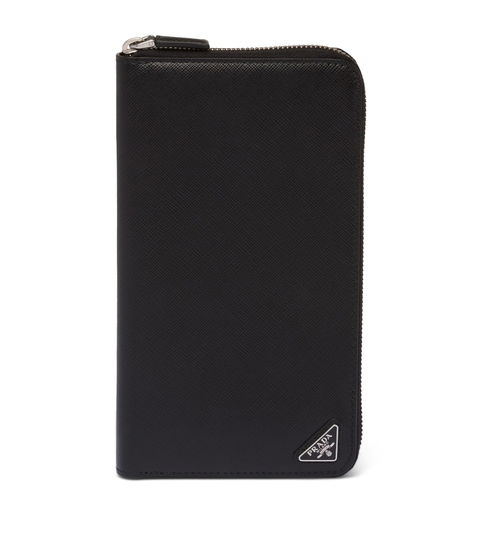 Saffiano Leather Zip-Around Wallet