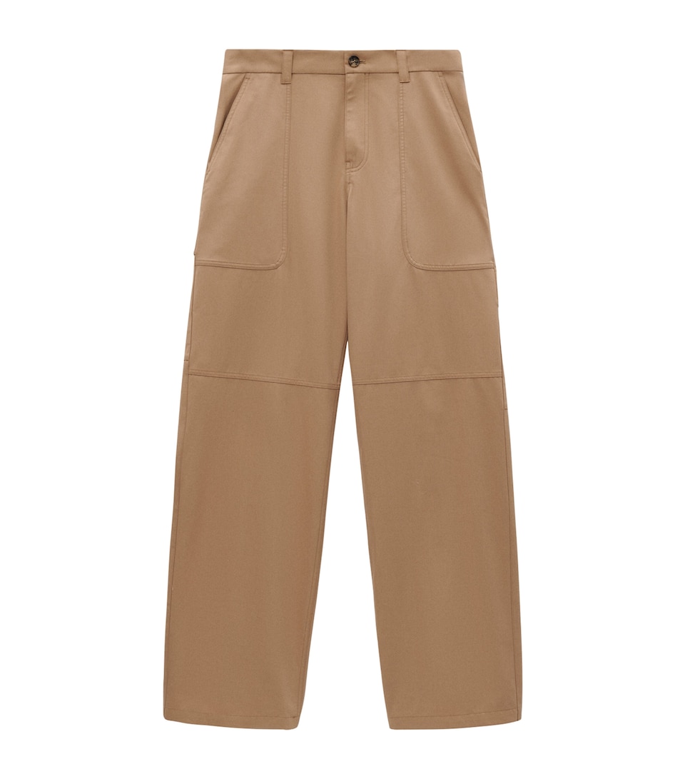 Cotton-Blend Cargo Trousers