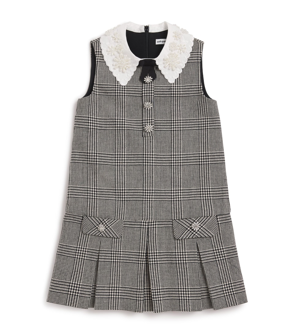 Wool-Blend Sleeveless Check Dress (3-12 Years)