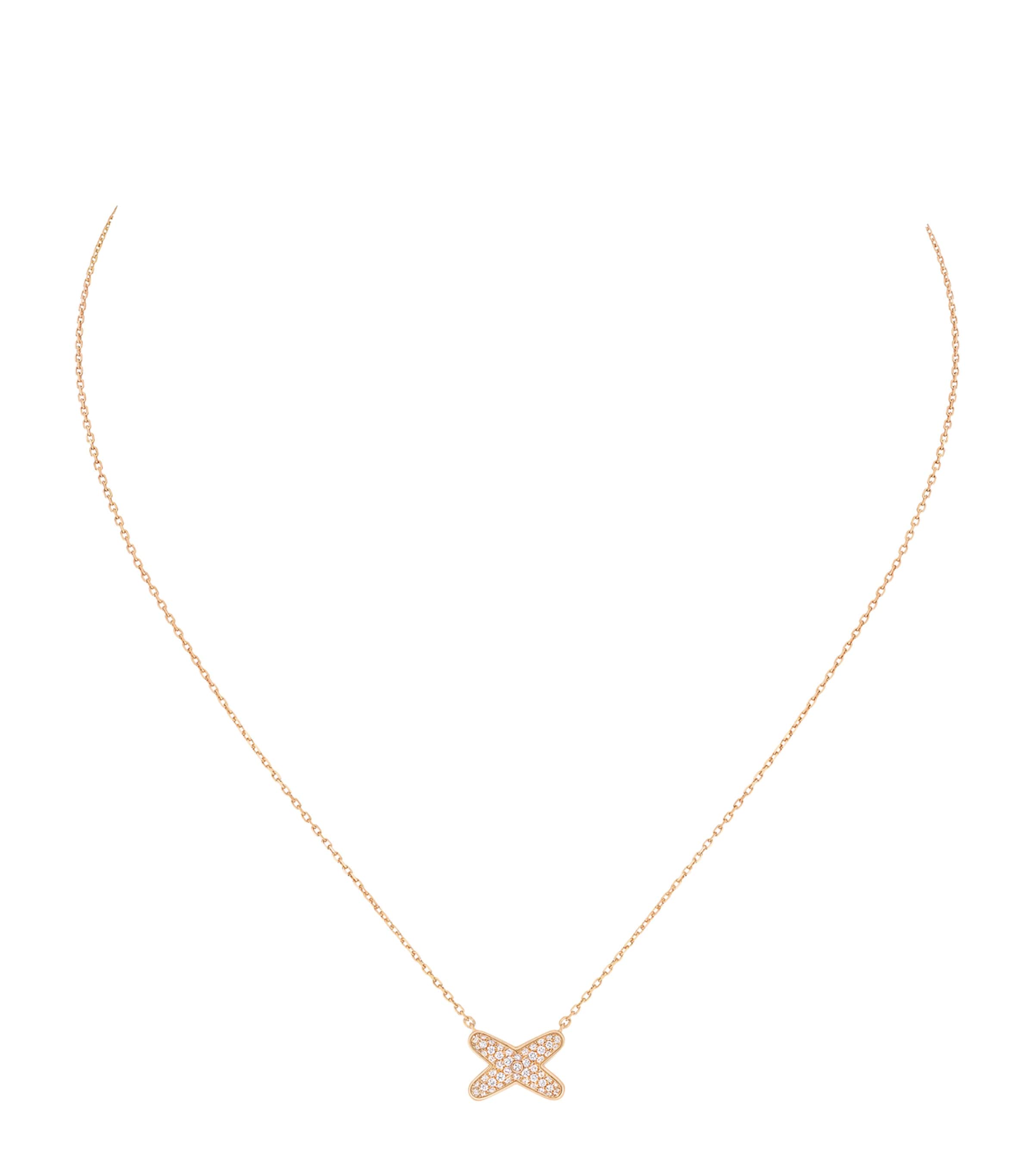Rose Gold and Diamond Jeux de Liens Pendant Necklace