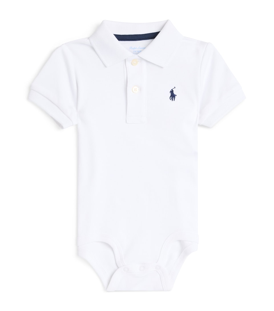 Ralph Lauren Kids Cotton Polo Pony Bodysuit (3-24 Months) White