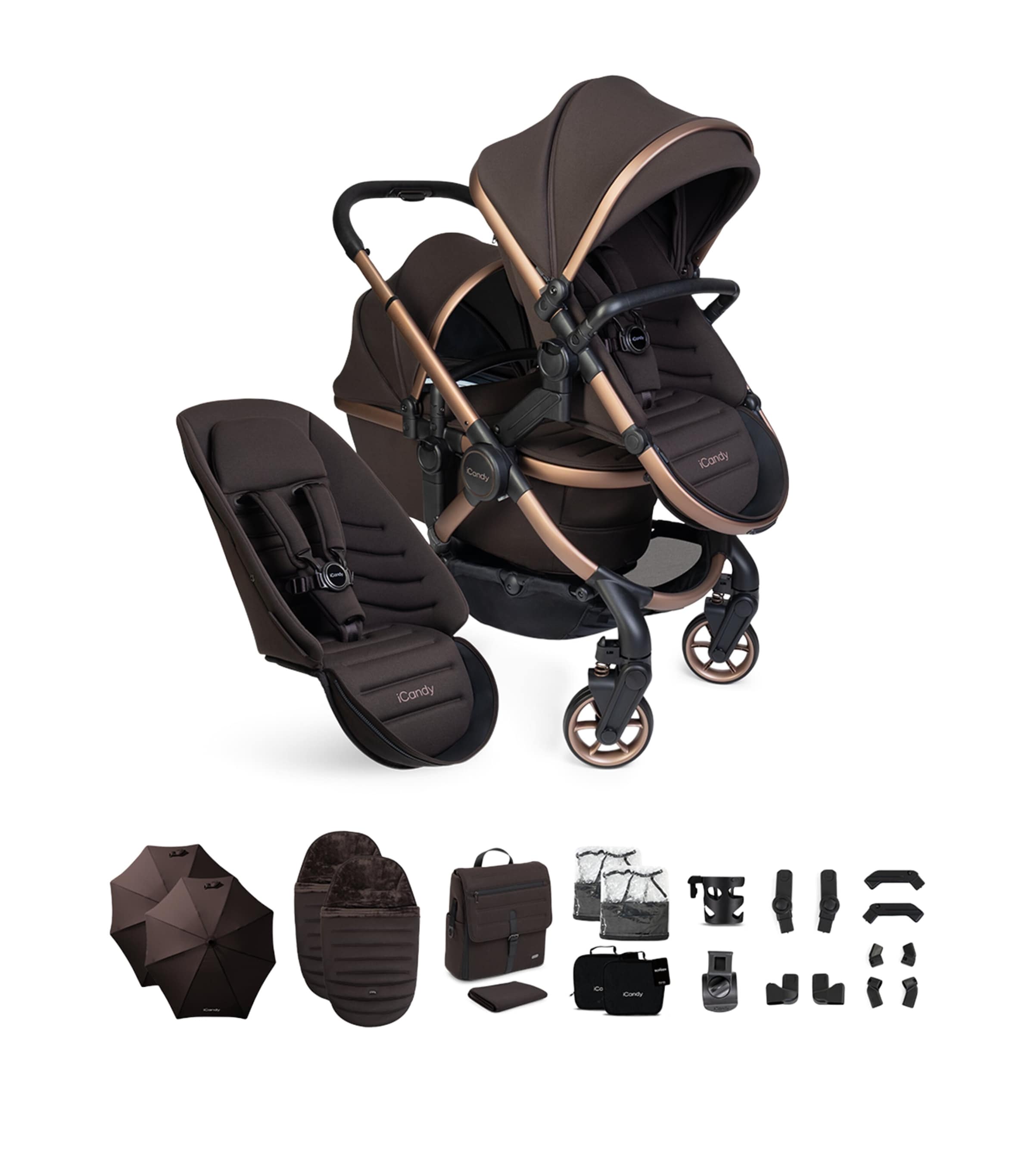 iCandy Peach 8 Pushchair and Carrycot Set Coffee Bean