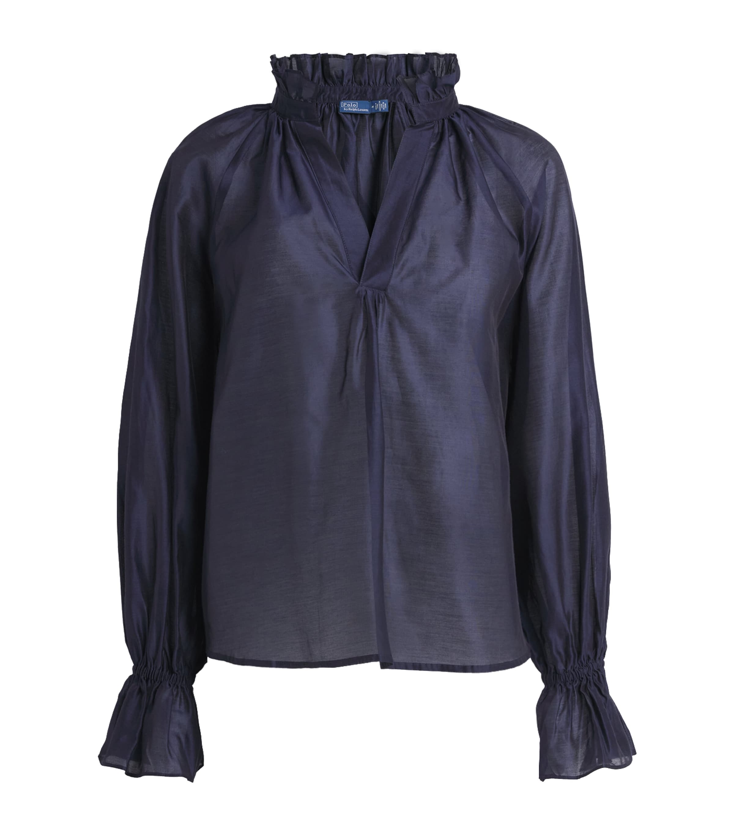 Polo Ralph Lauren Womens Organza Blouse Hunter Navy