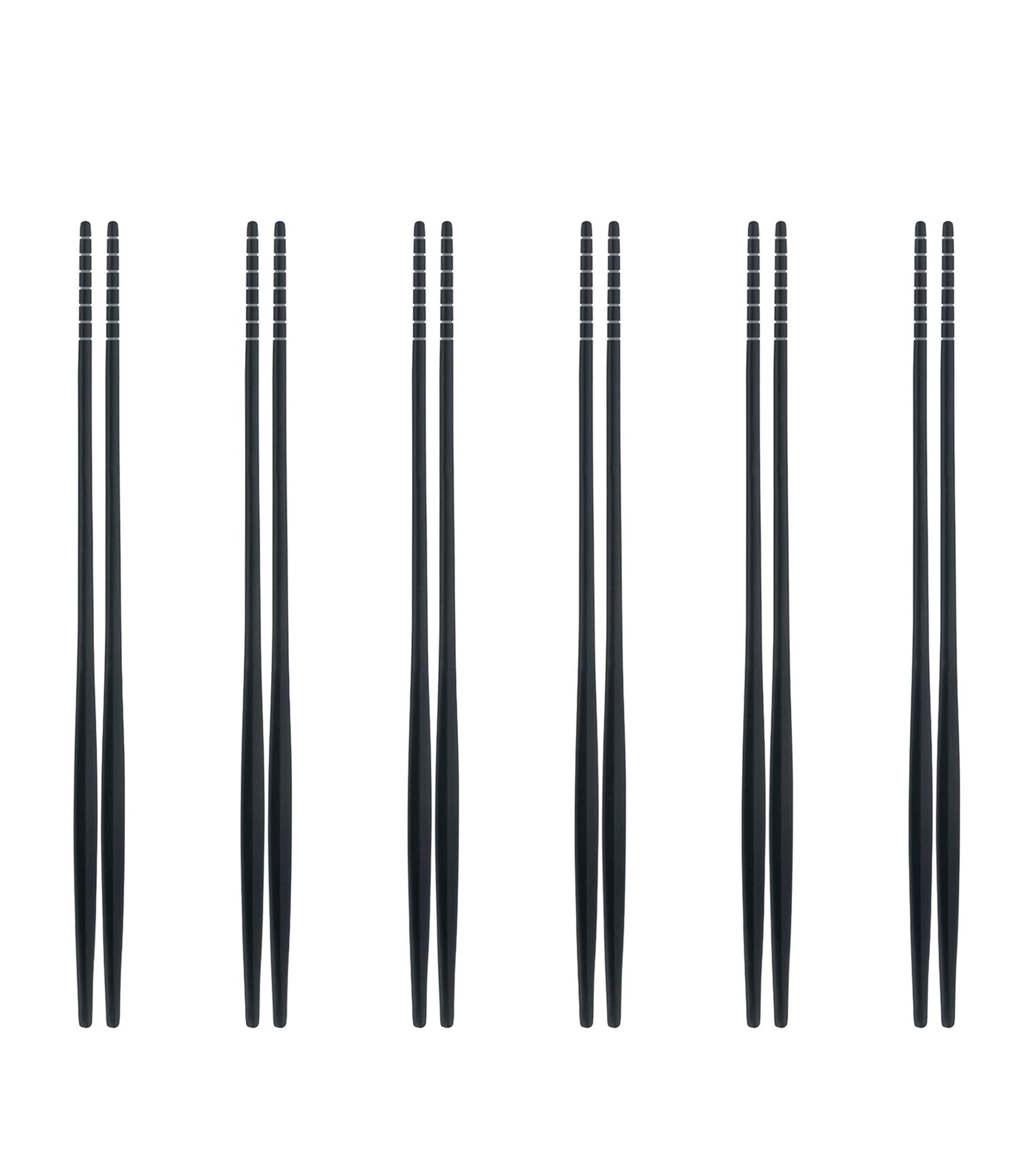 Set of 6 Stainless Steel Natura Chopsticks