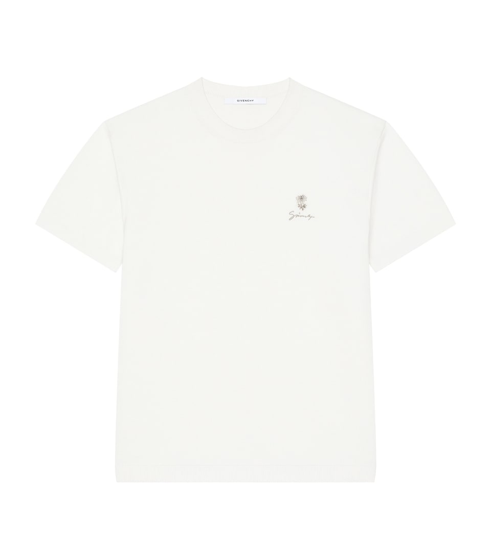 Givenchy Mens Cotton Embroidered T-Shirt