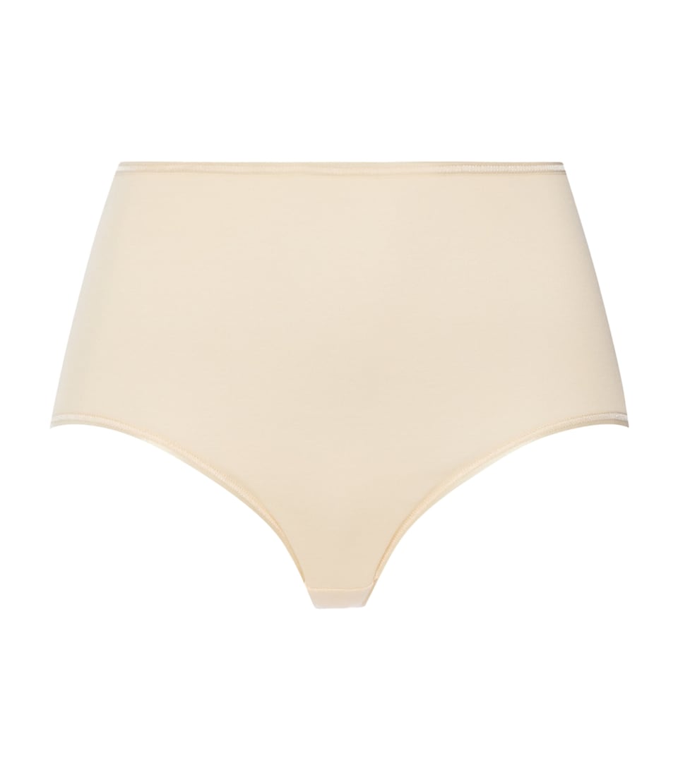 Hanro Womens Cotton Seamless Maxi Briefs Summer Sand