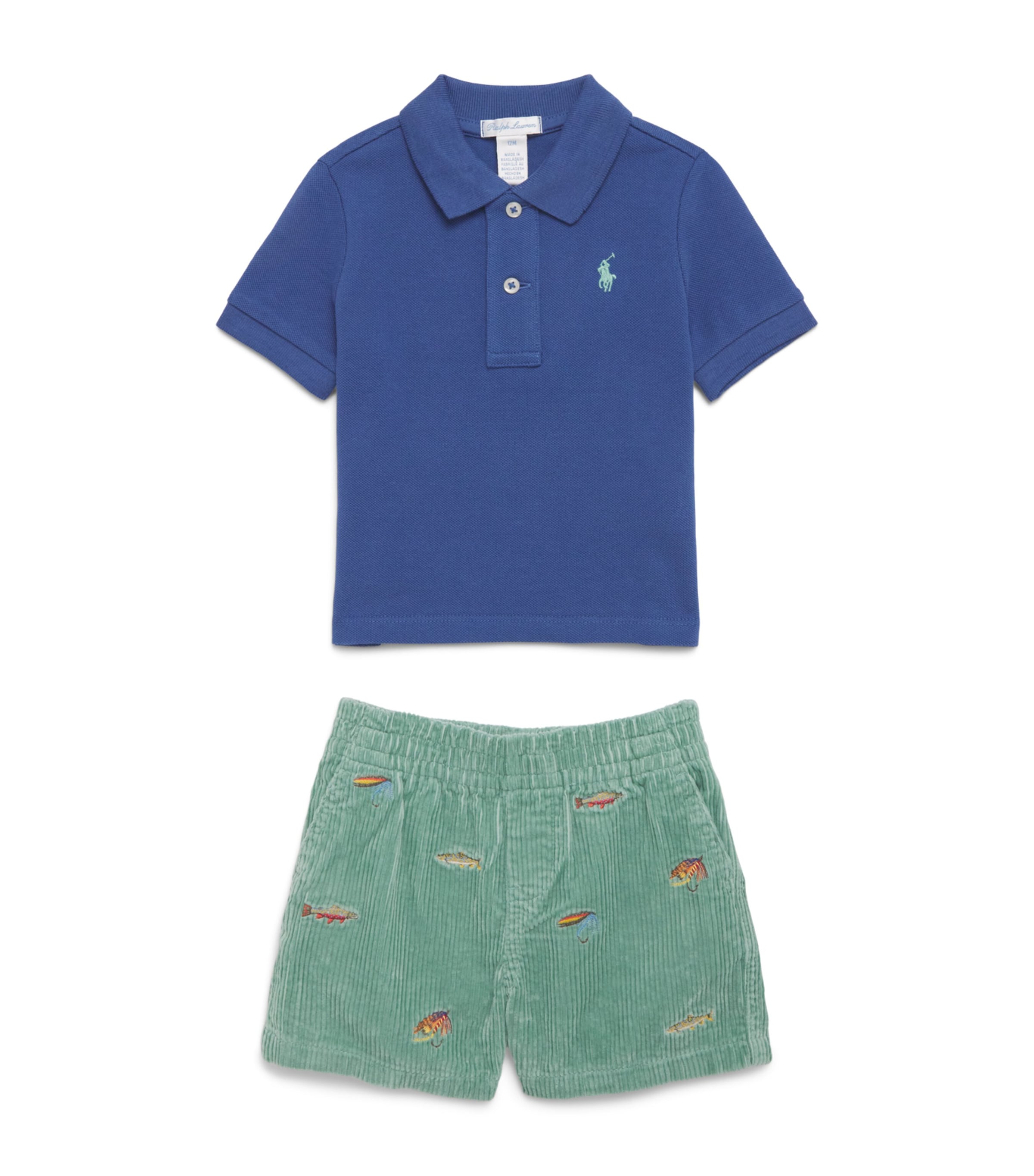 Ralph Lauren Kids Lakeside Polo Shirt and Shorts Set (3-24 Months) Old Royal