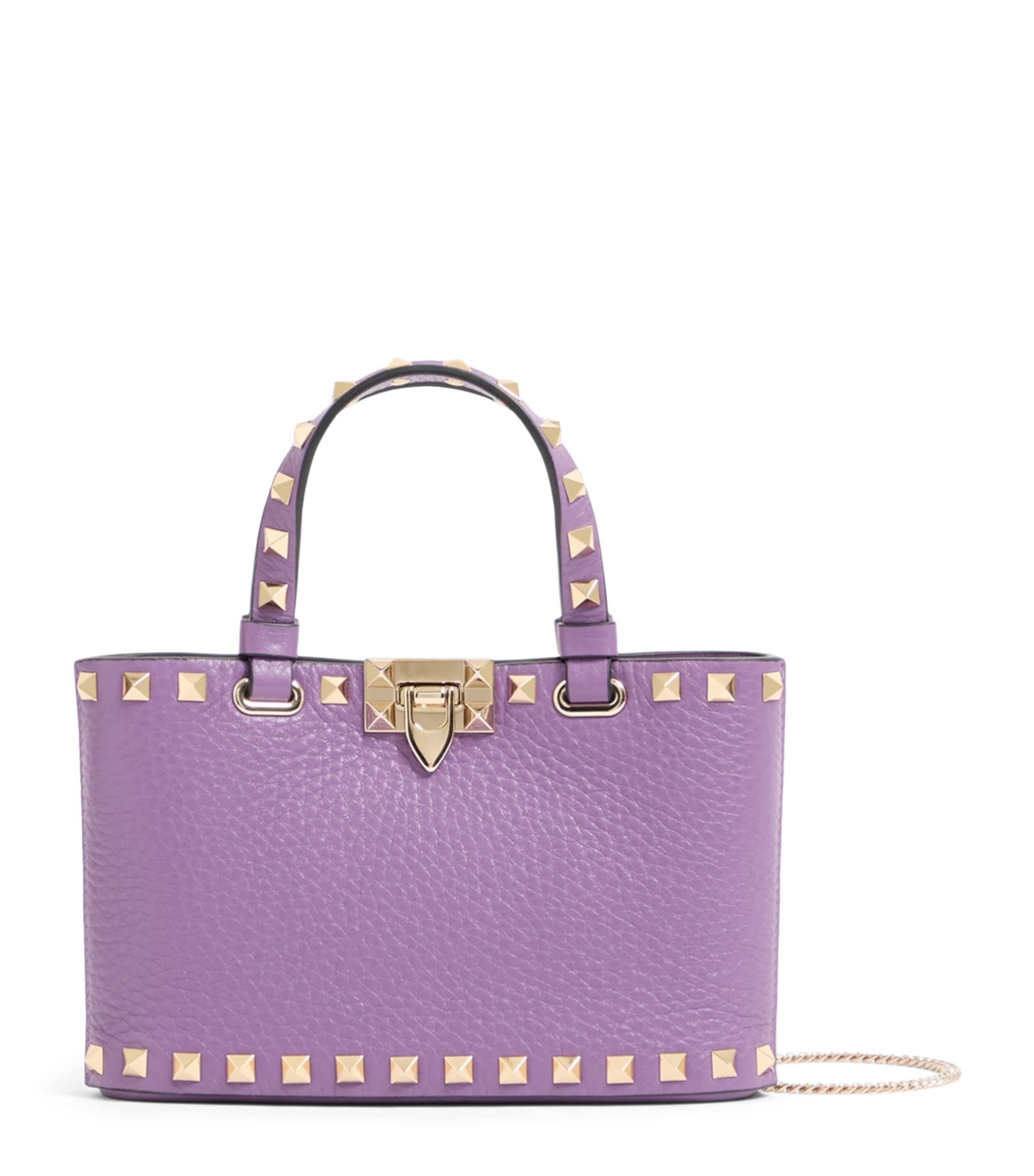 Valentino Garavani Mini Leather Rockstud Tote Bag