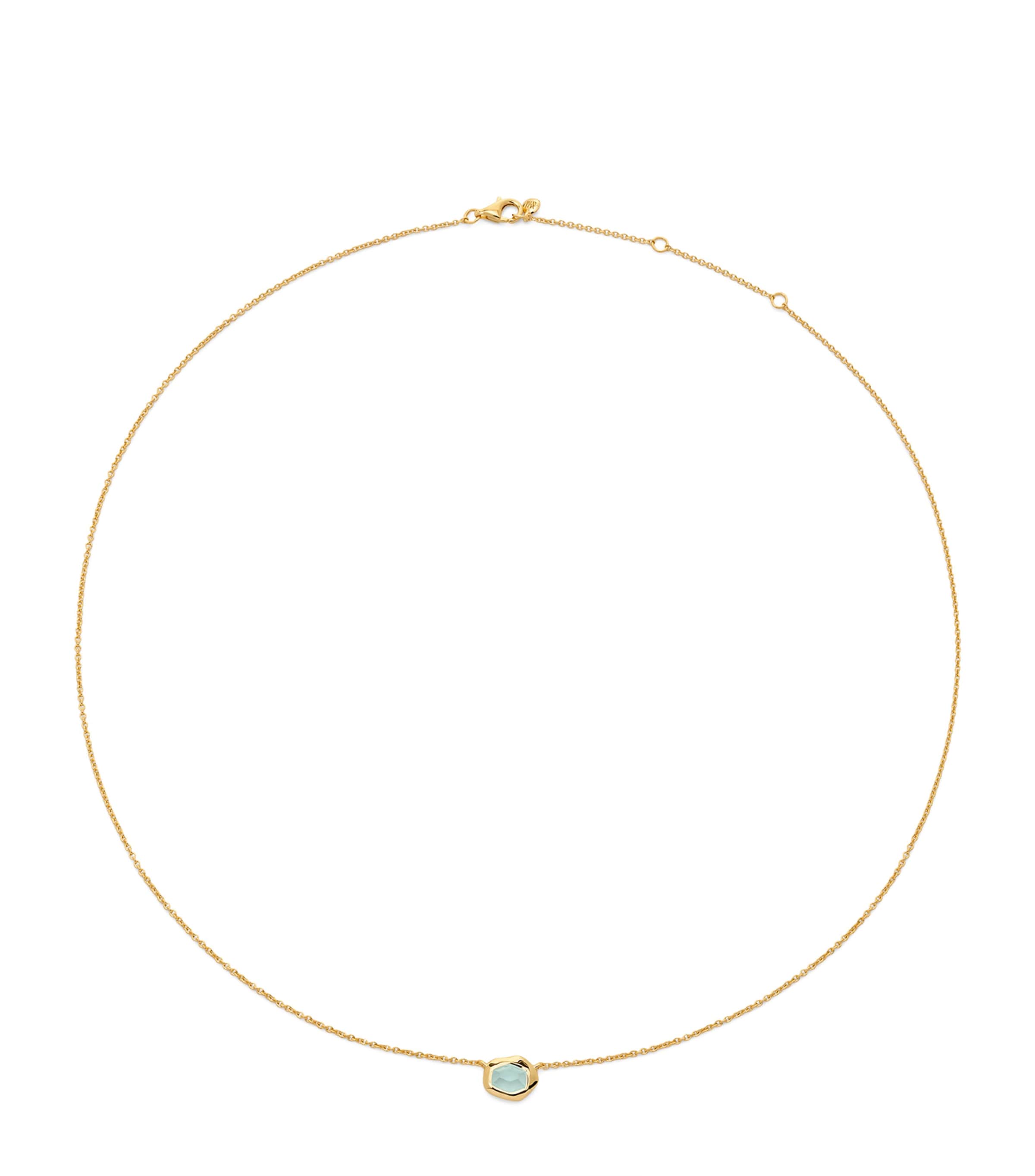 Small Gold Vermeil and Aquamarine Odyssey Necklace