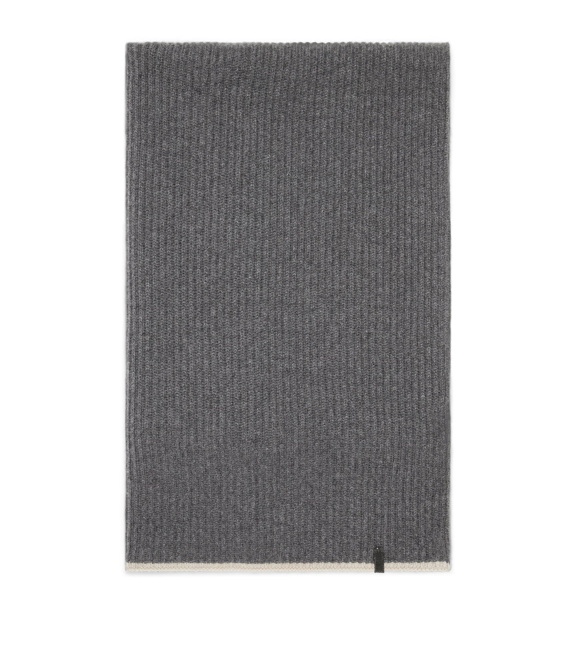 Cashmere English Rib Monili Scarf