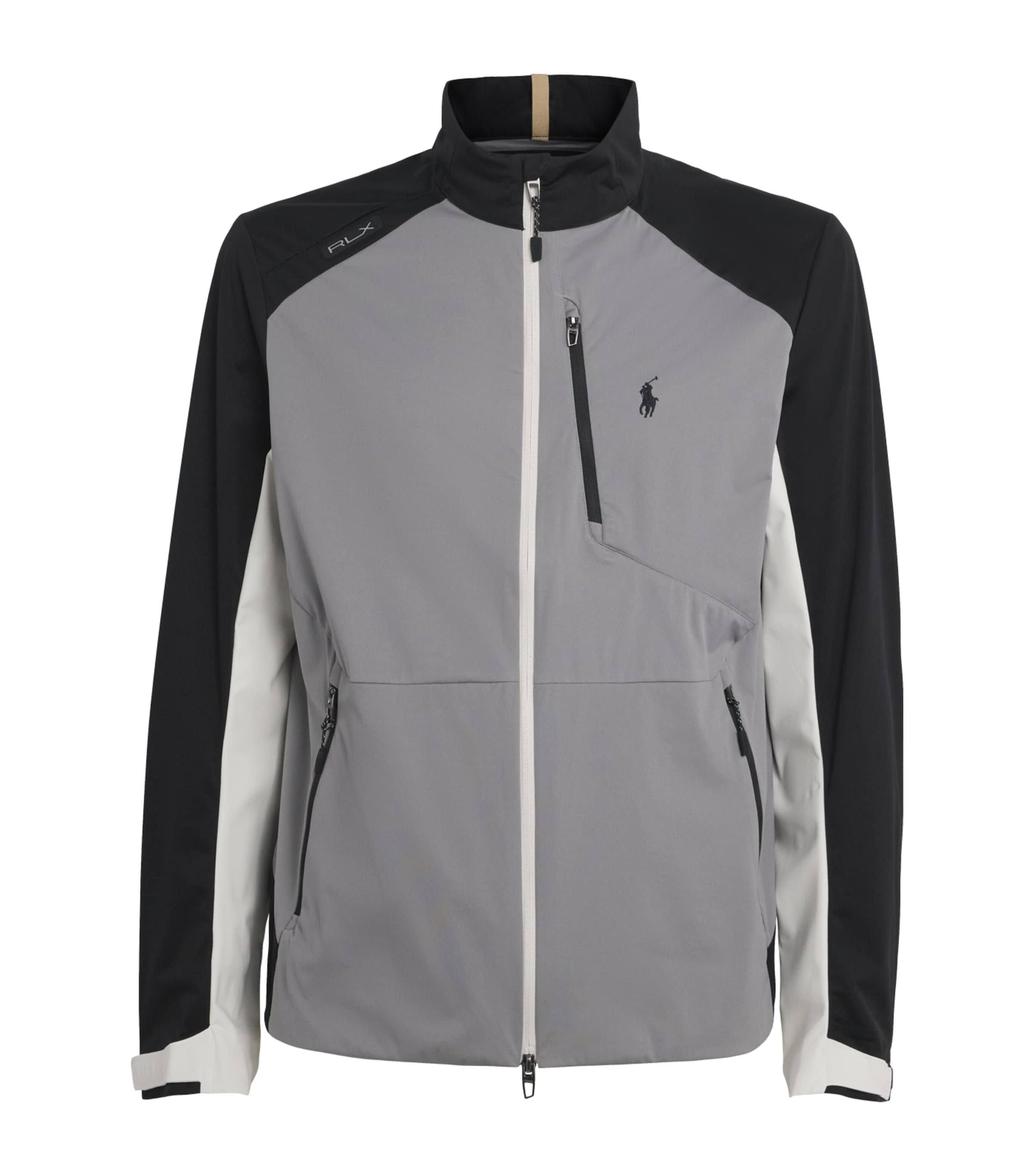 RLX Ralph Lauren Mens Colour-Block Packable Jacket Perfect Grey Multi