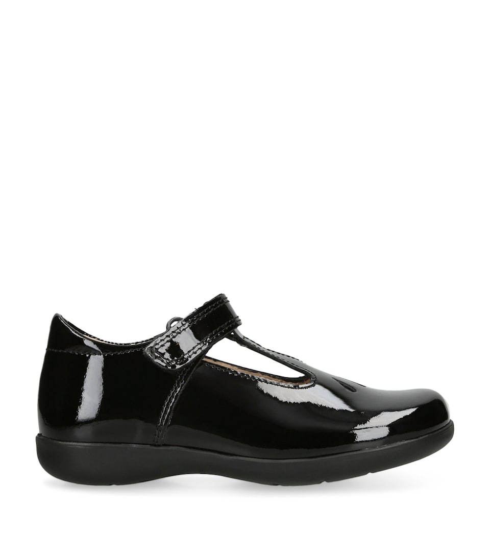 Trotters Patent Leather Hampton Classics Evie Shoes Black