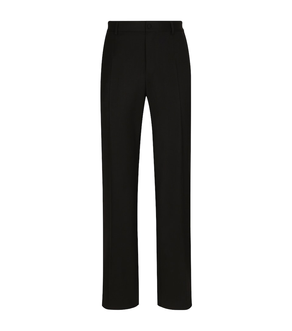 Virgin Wool Wide-Leg Trousers